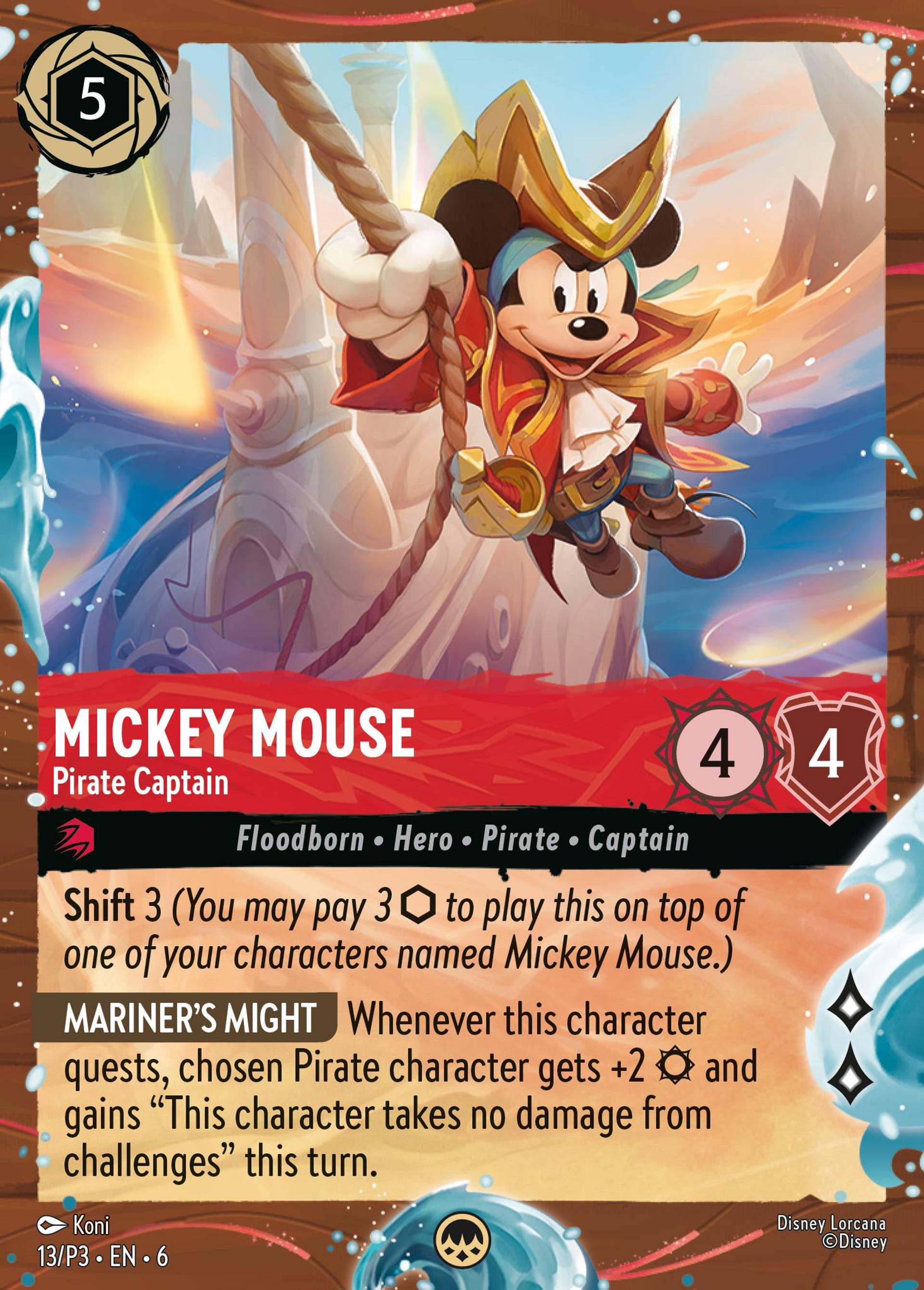 Mickey Mouse - Pirate Captain — Promos - Year 3 — Lorcana