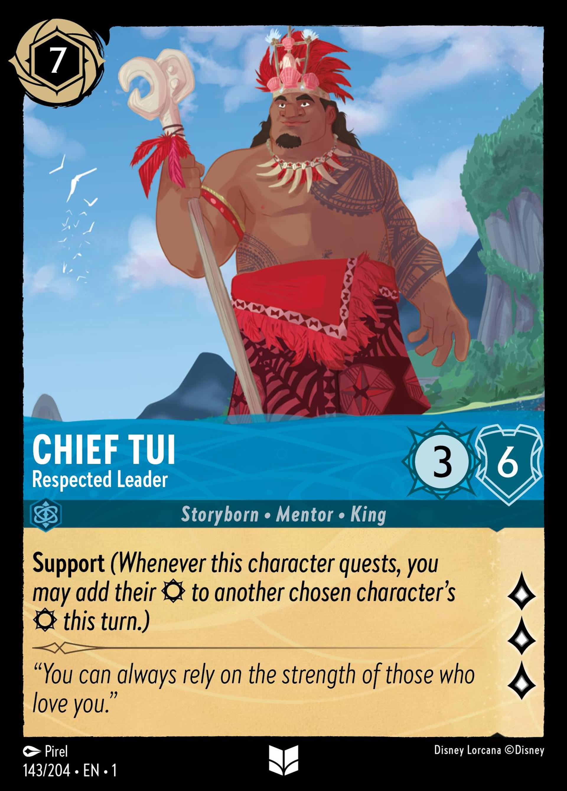 Chief Tui - Respected Leader — The First Chapter — Lorcana