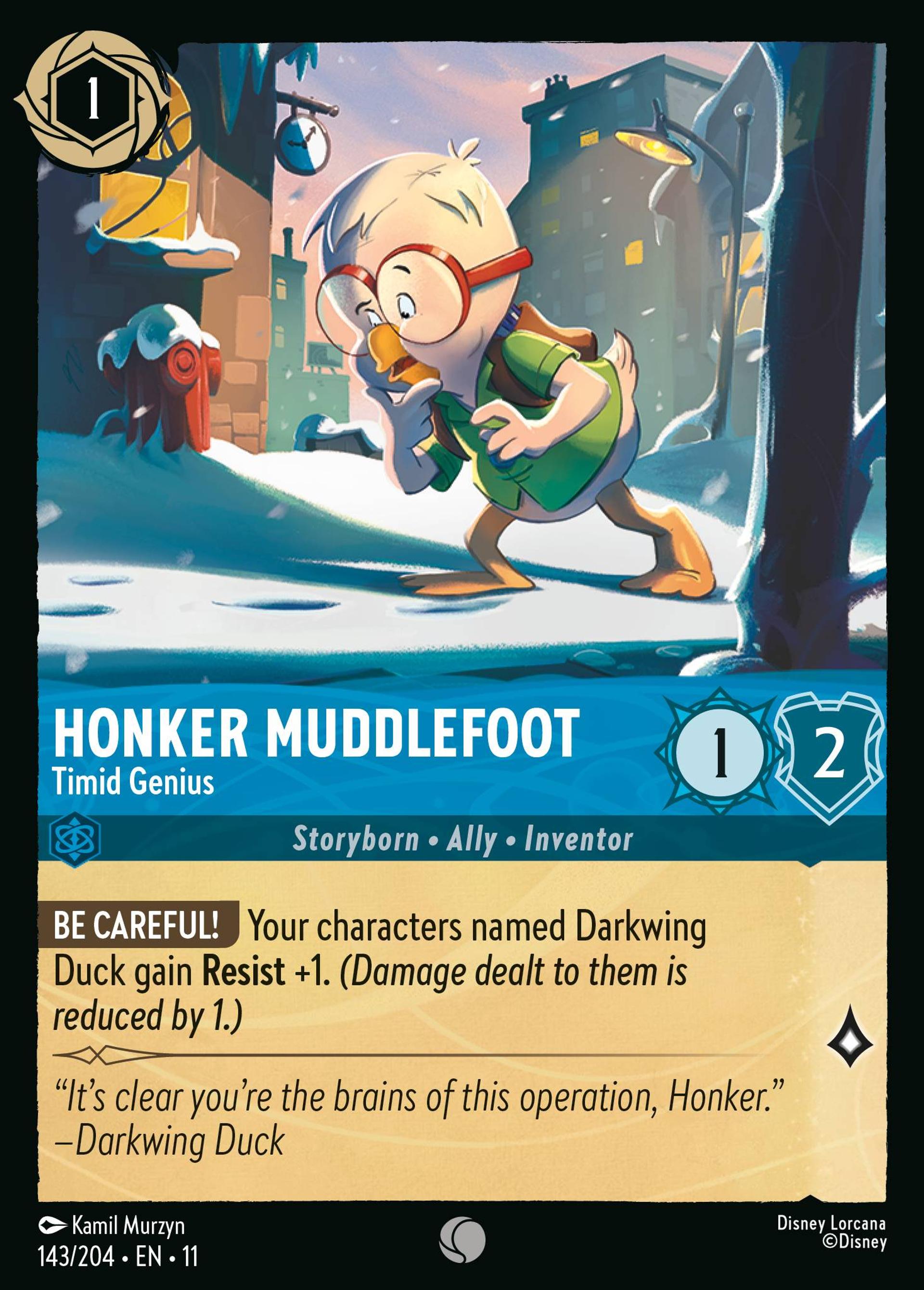 Honker Muddlefoot - Timid Genius — Winterspell — Lorcana