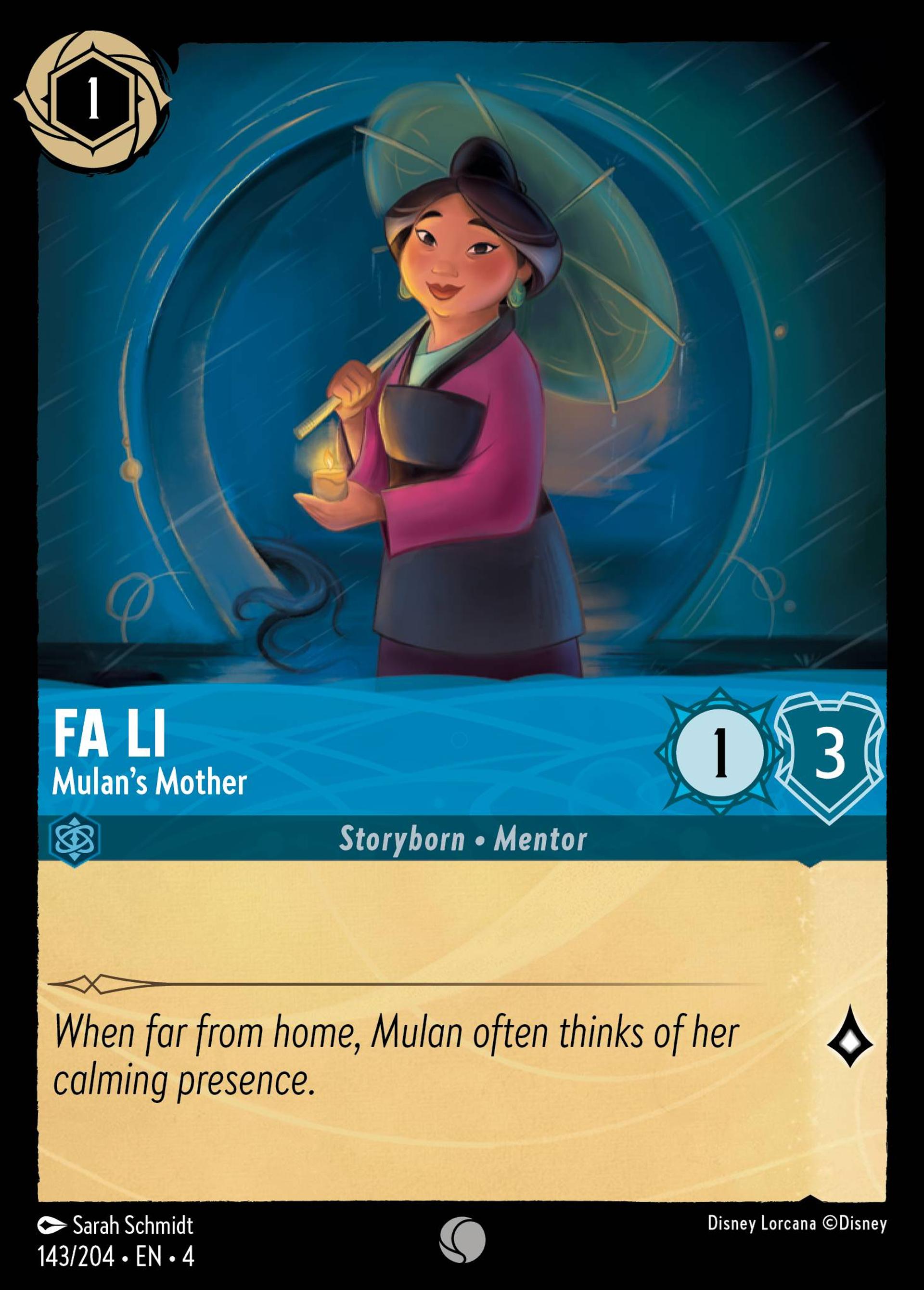 Fa Li - Mulan's Mother — Ursula's Return — Lorcana