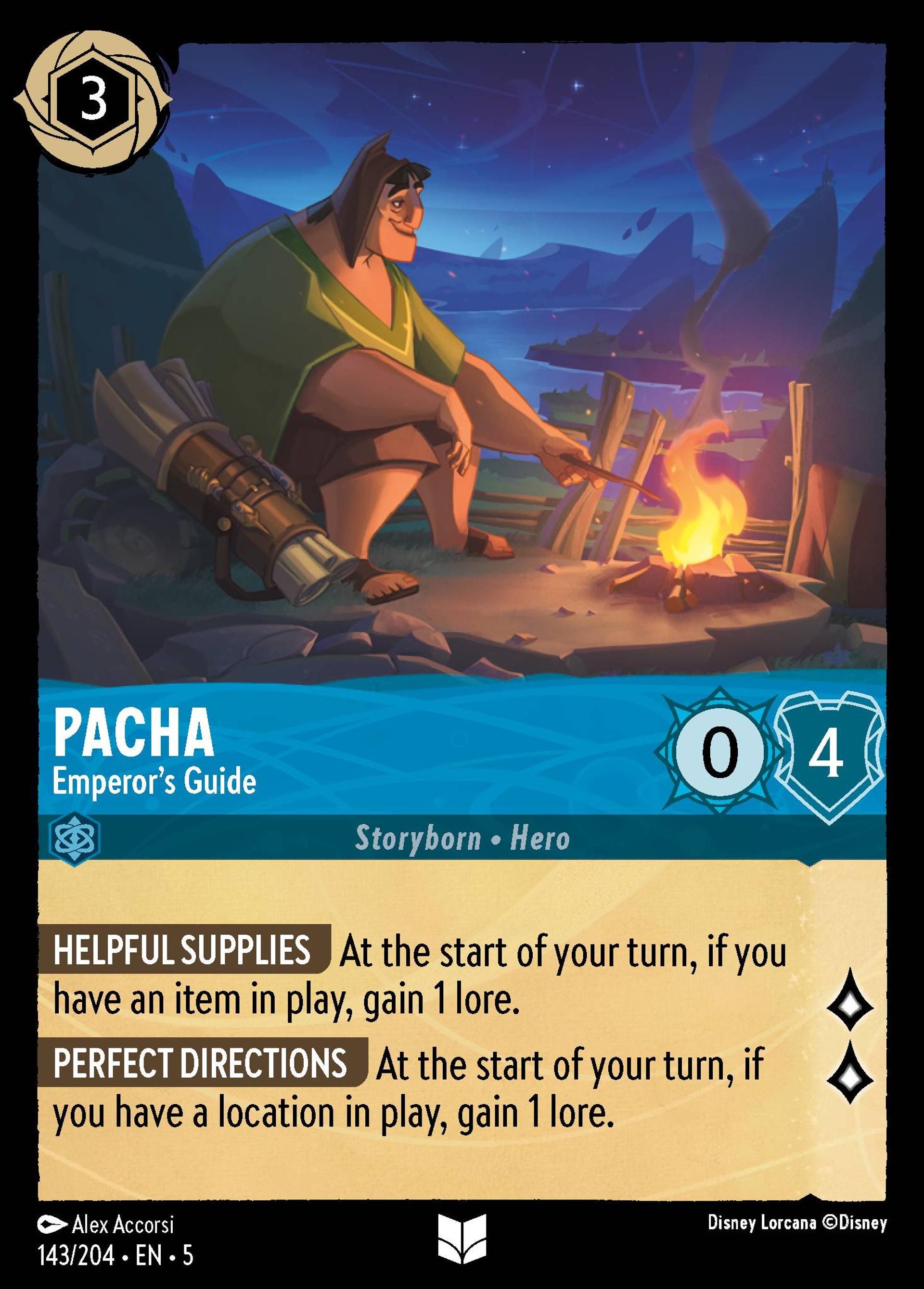 Pacha - Emperor's Guide — Shimmering Skies — Lorcana