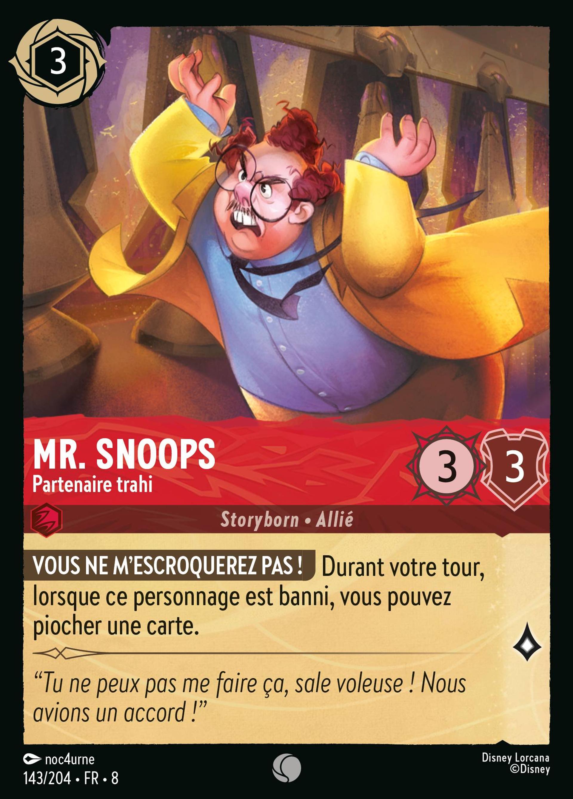 Mr. Snoops - Partenaire trahi — The Reign of Jafar — Lorcana