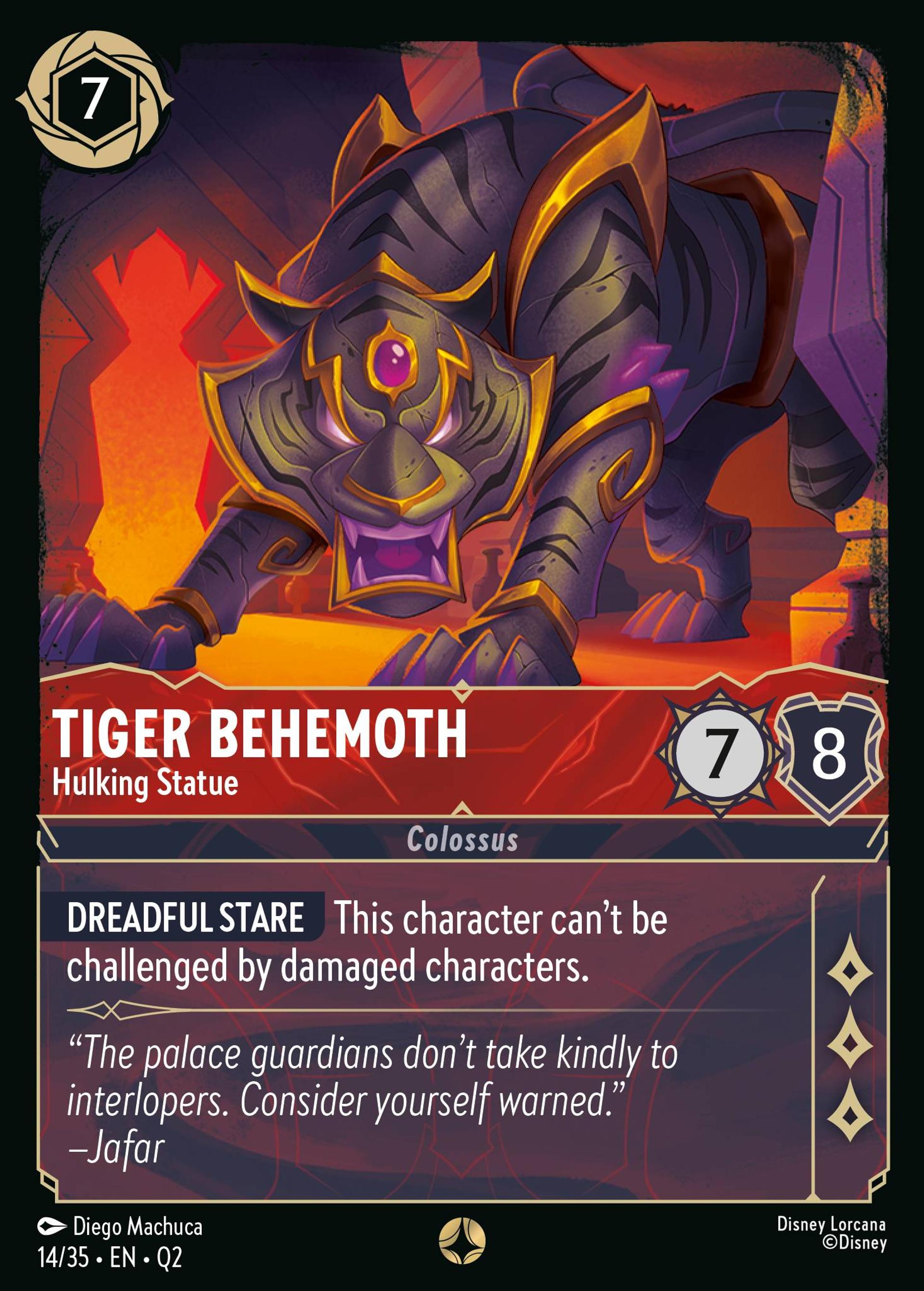 Tiger Behemoth - Hulking Statue — Illumineer's Quest: Palace Heist — Lorcana