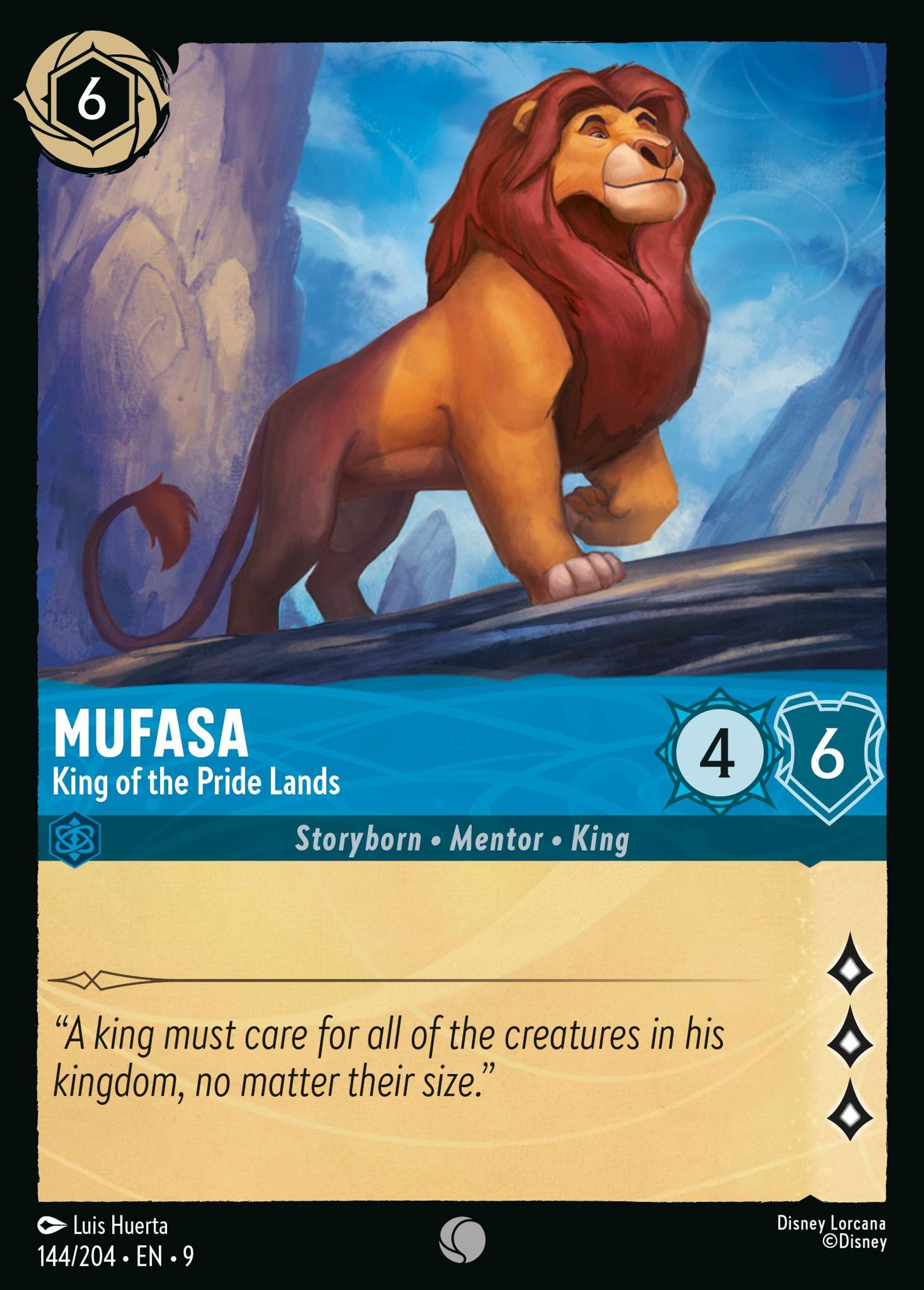 Mufasa - King of the Pride Lands — Fabled — Lorcana