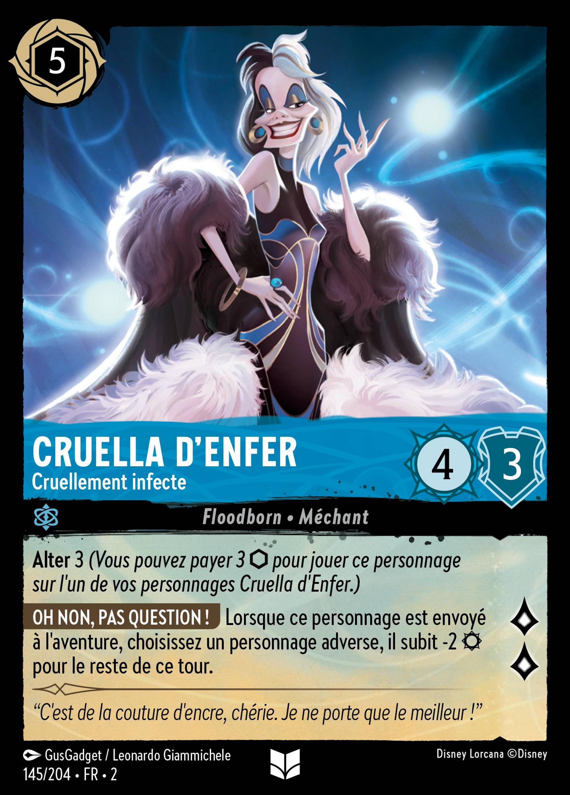 Cruella d'Enfer - Cruellement infecte — Rise of the Floodborn — Lorcana