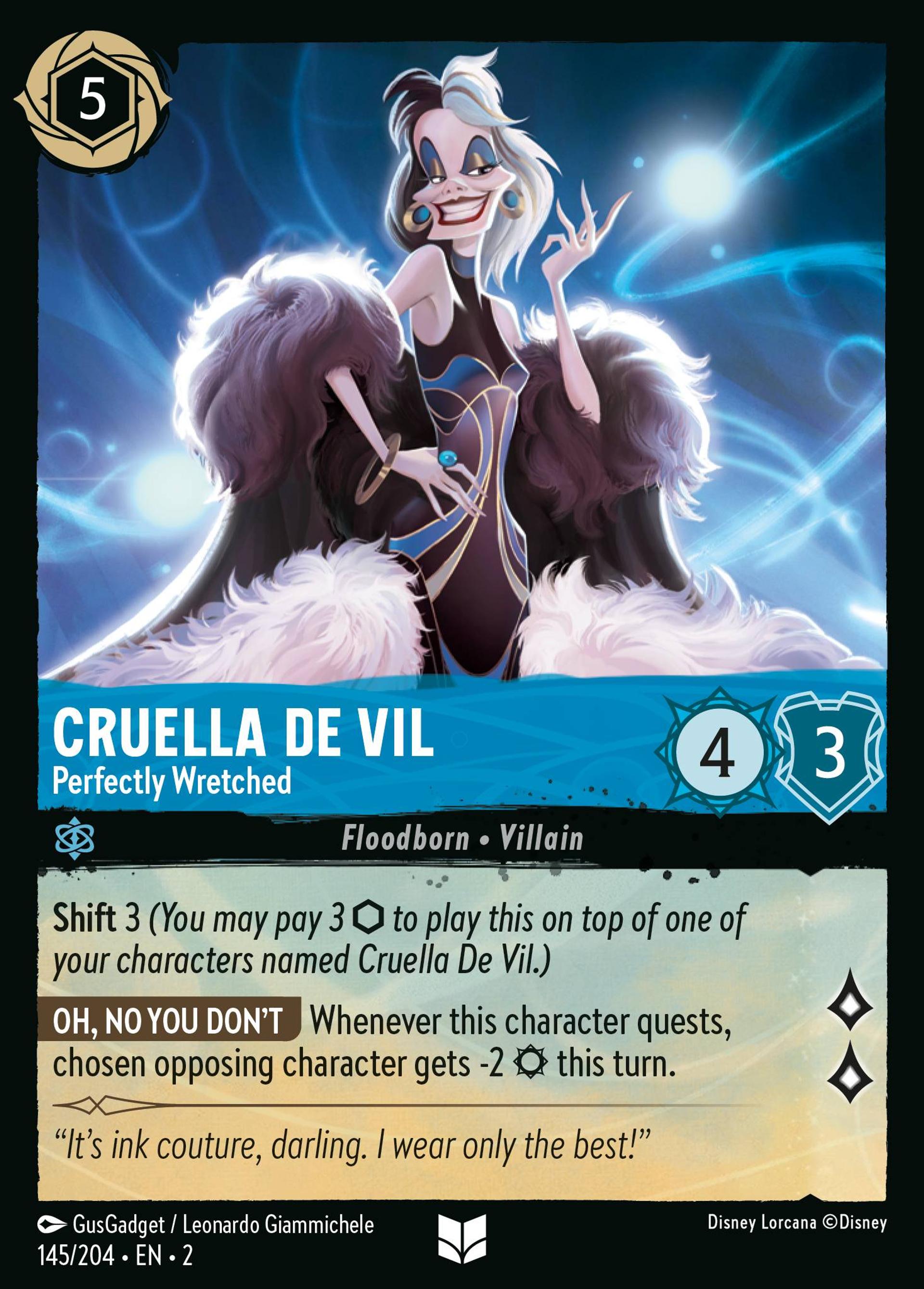 Cruella d'Enfer - Cruellement infecte — Rise of the Floodborn — Lorcana
