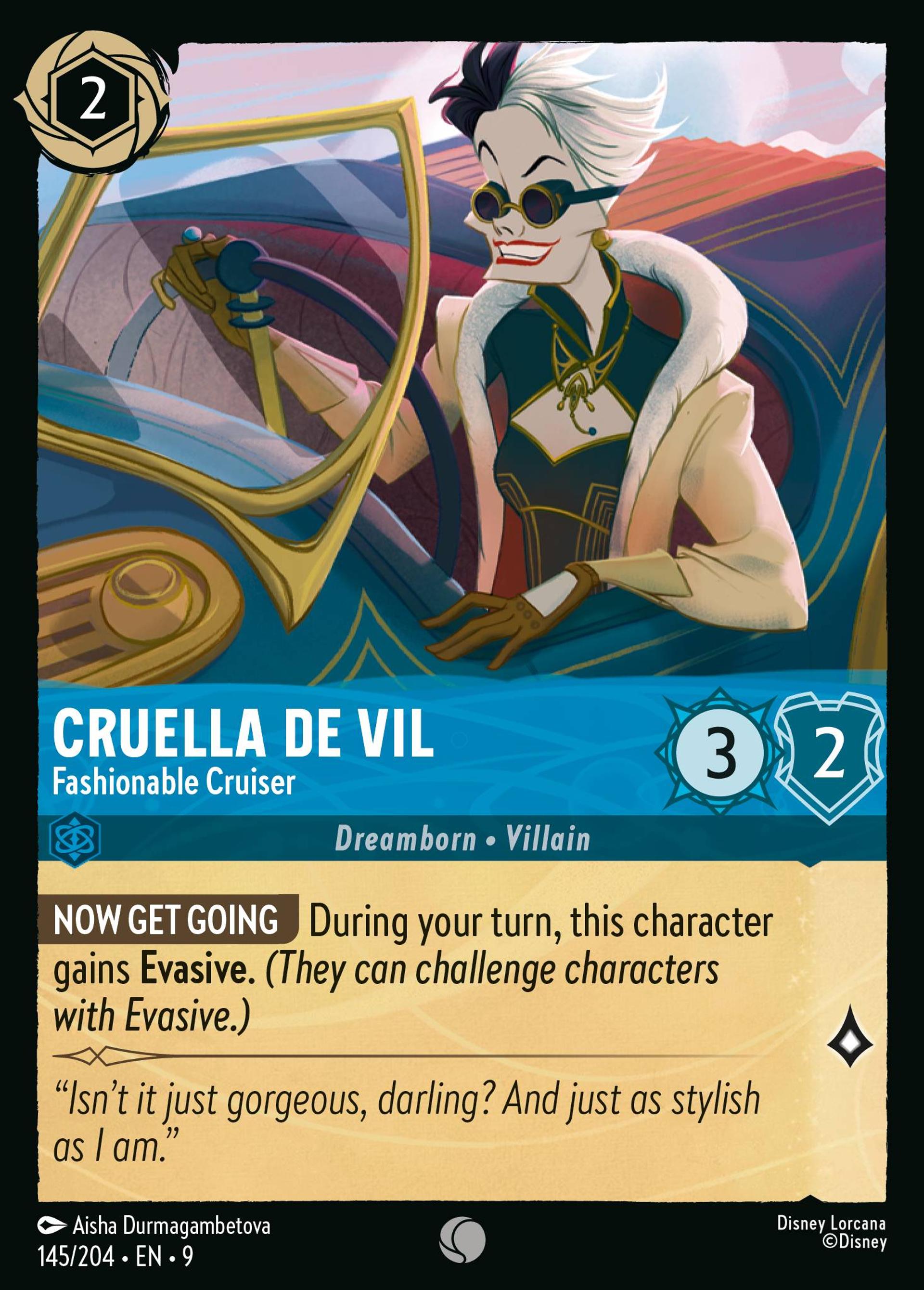 Cruella De Vil - Fashionable Cruiser — Fabled — Lorcana