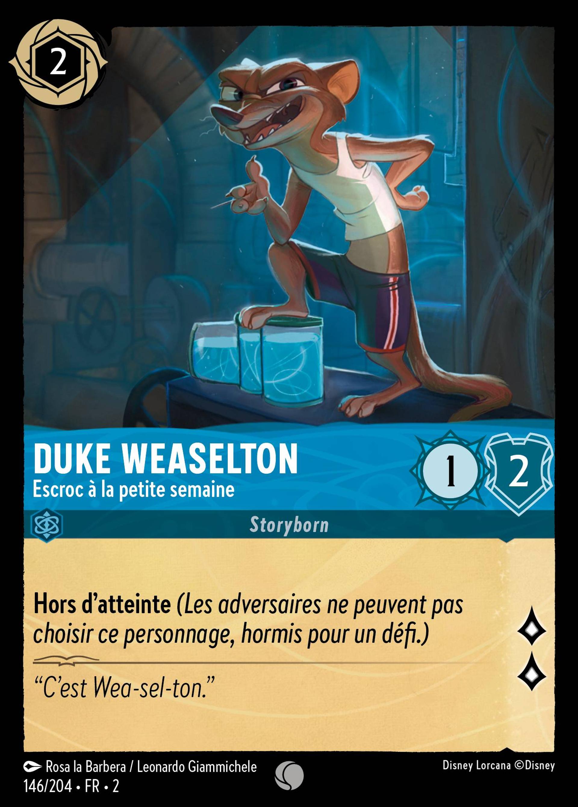 Duke Weaselton - Escroc à la petite semaine — Rise of the Floodborn — Lorcana