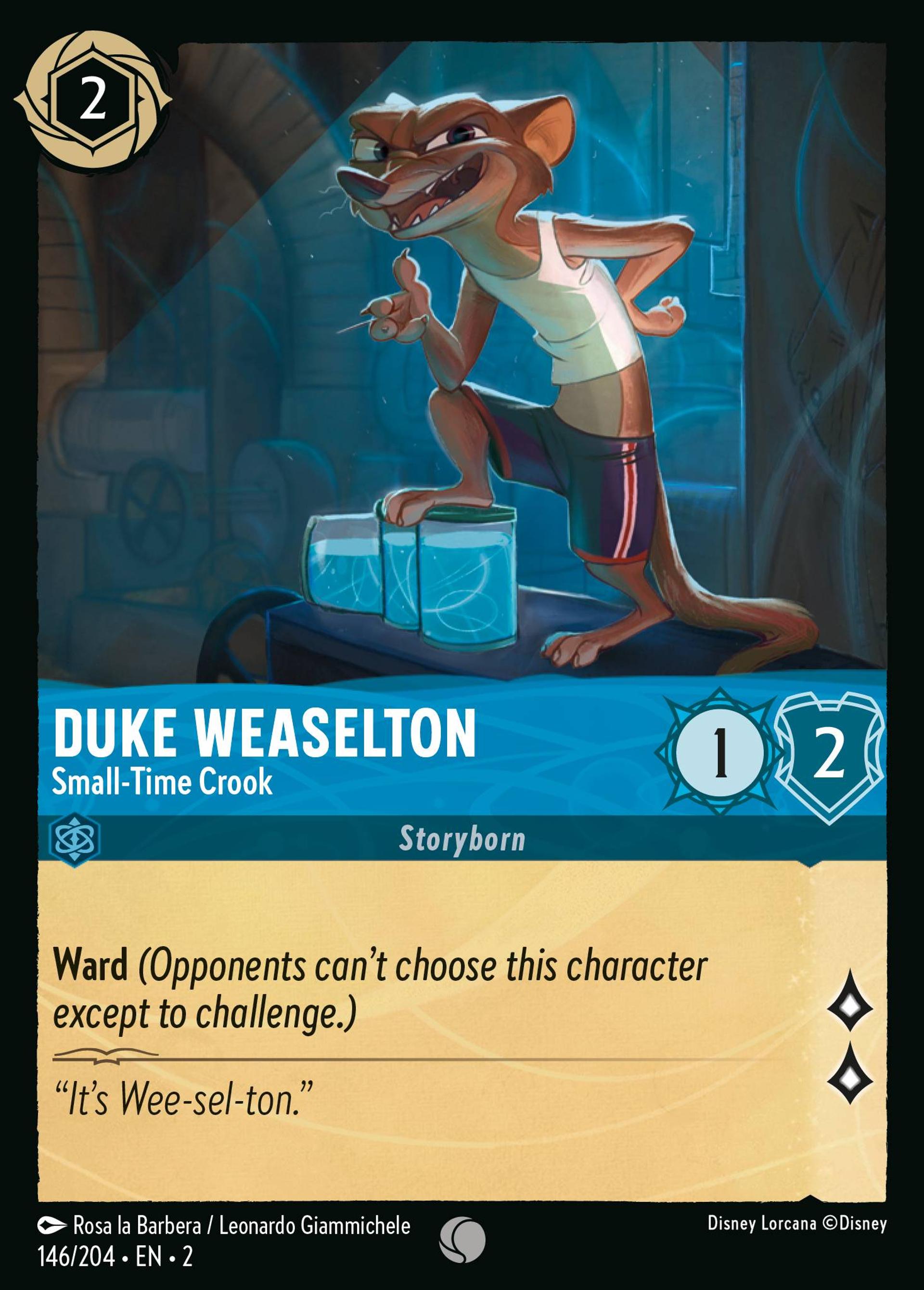 Duke Weaselton - Escroc à la petite semaine — Rise of the Floodborn — Lorcana