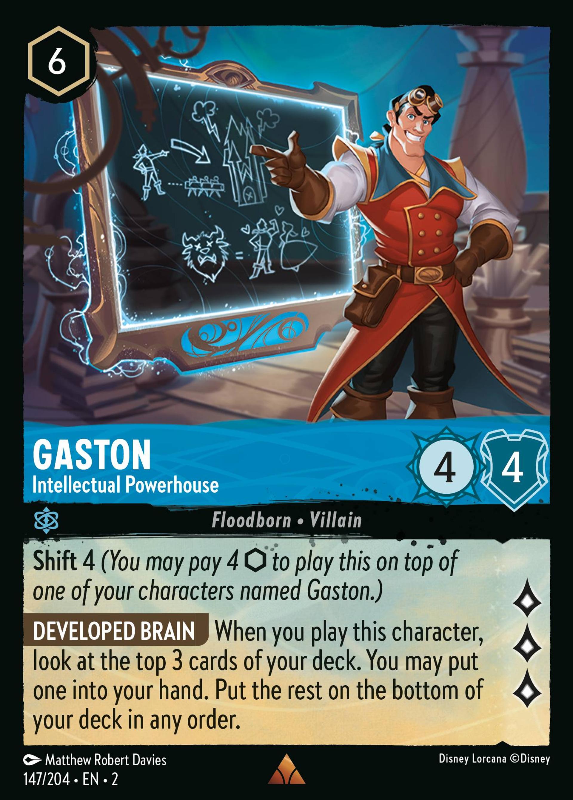 Gaston - Intellectual Powerhouse — Rise of the Floodborn — Lorcana