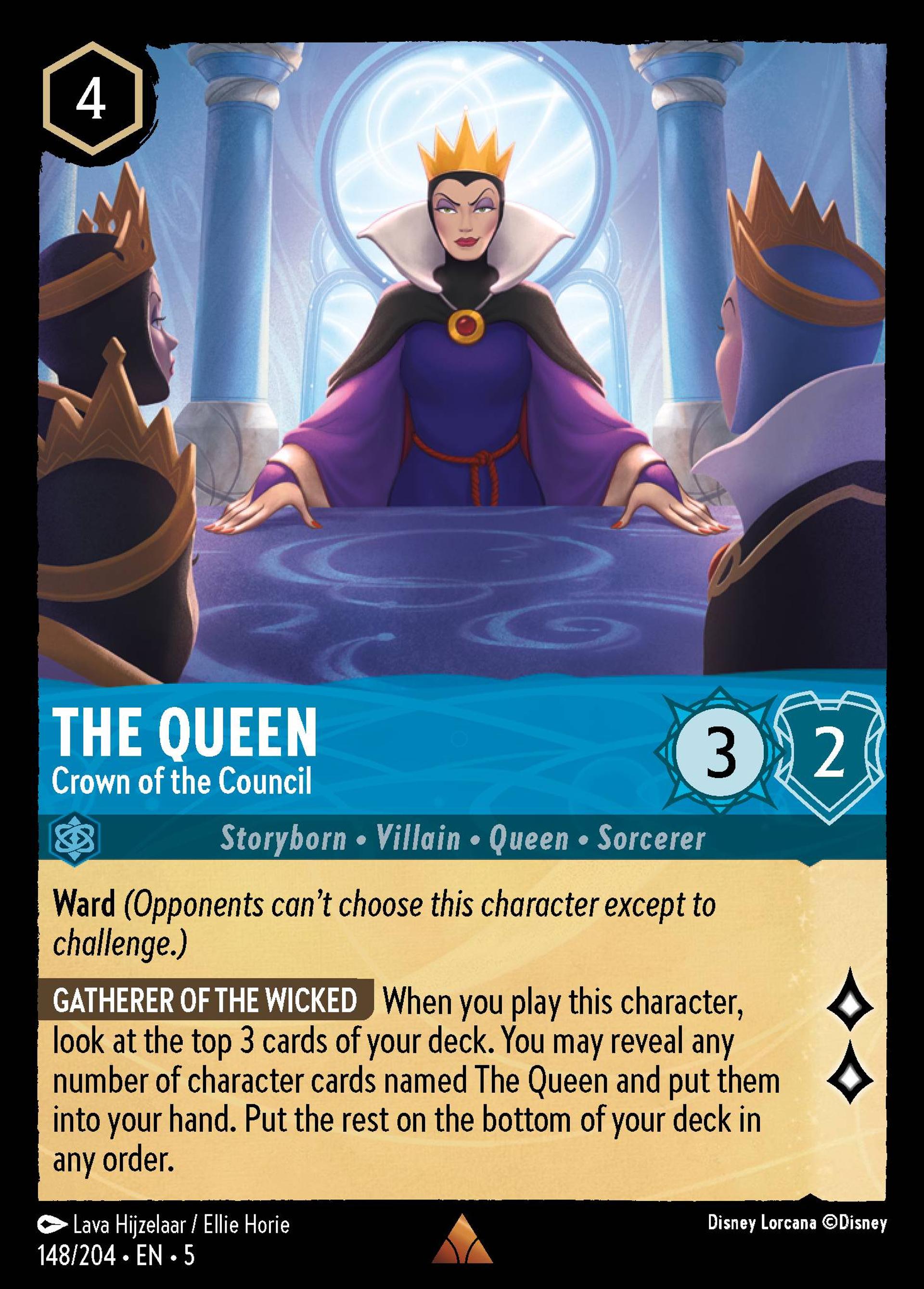 The Queen - Crown of the Council — Shimmering Skies — Lorcana