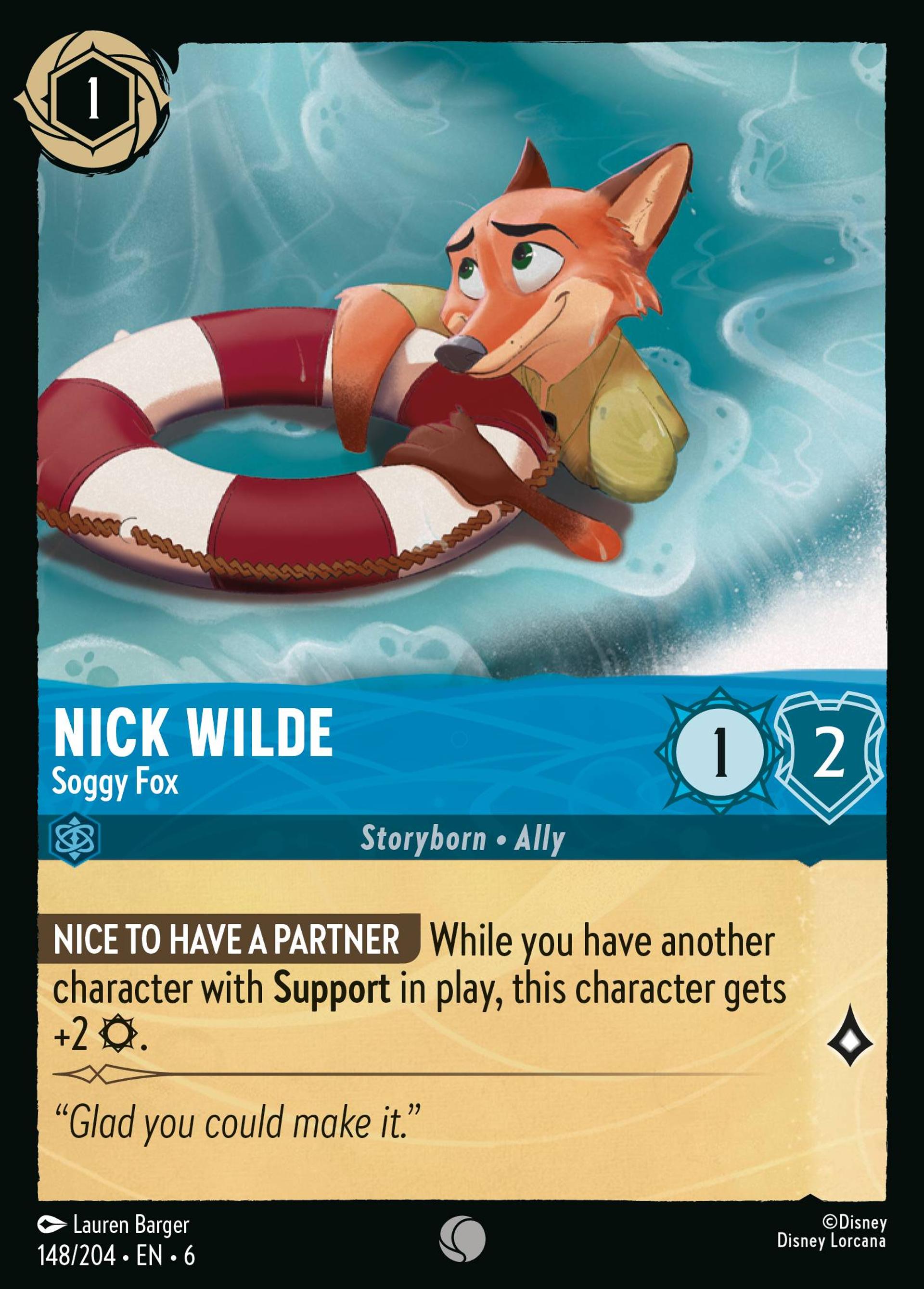 Nick Wilde - Soggy Fox — Azurite Sea — Lorcana