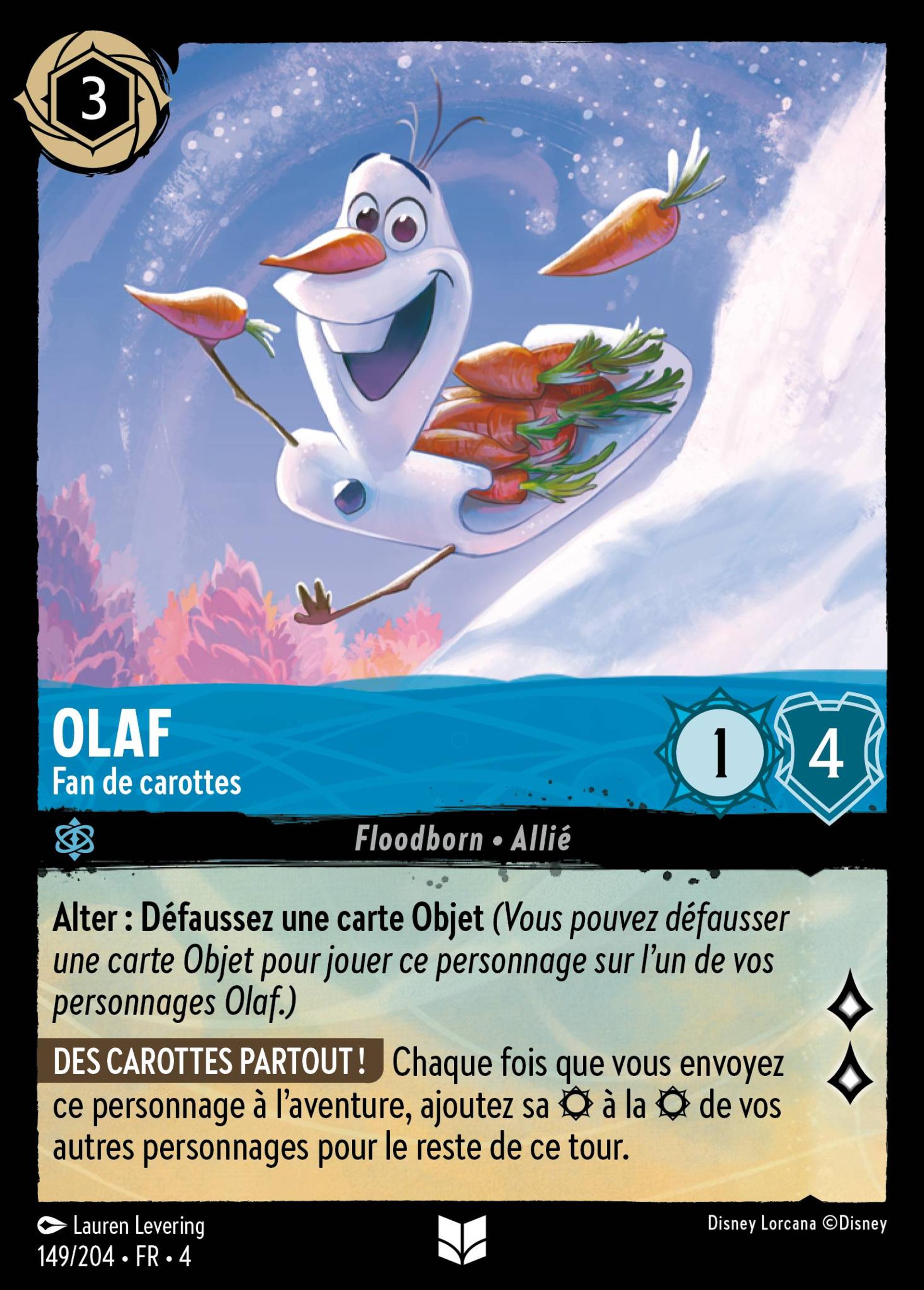 Olaf - Fan de carottes — Ursula's Return — Lorcana