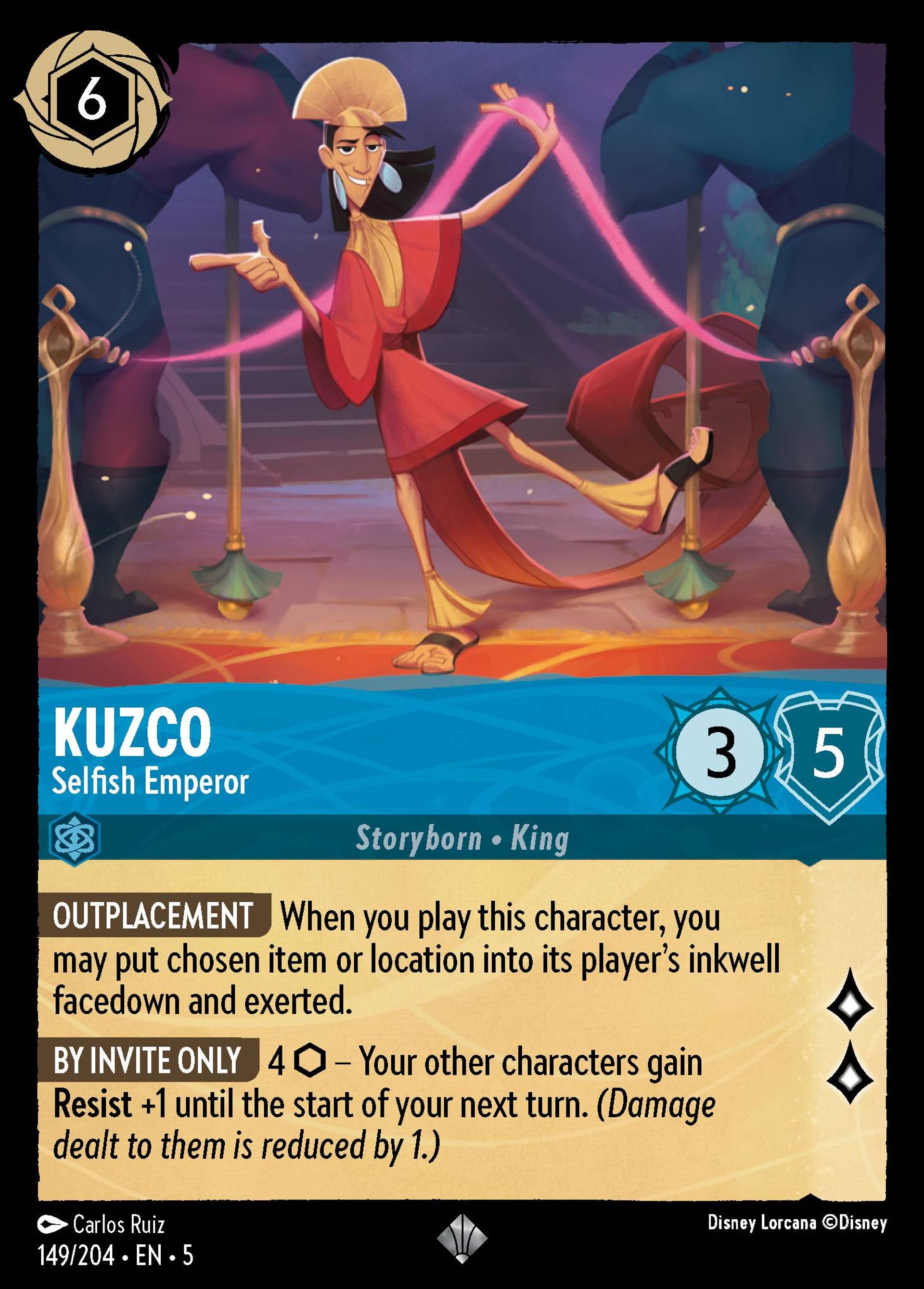 Kuzco - Selfish Emperor — Shimmering Skies — Lorcana