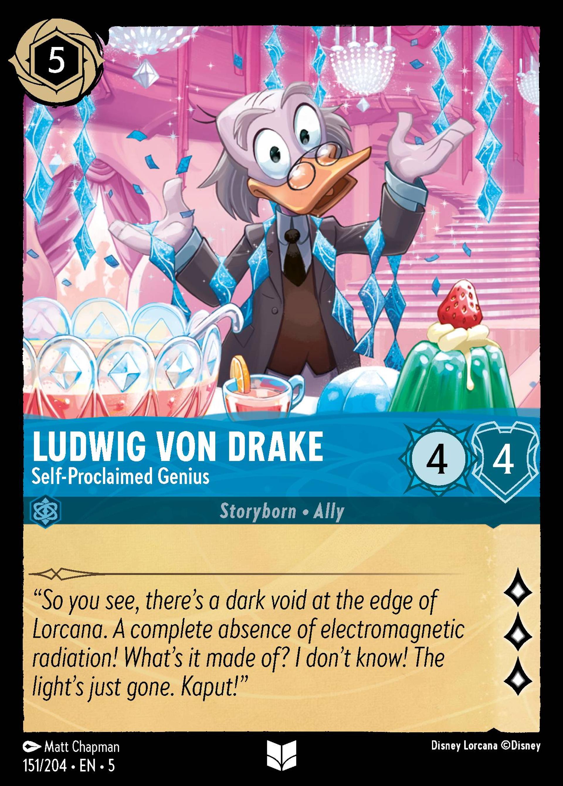 Ludwig Von Drake - Self-Proclaimed Genius — Shimmering Skies — Lorcana
