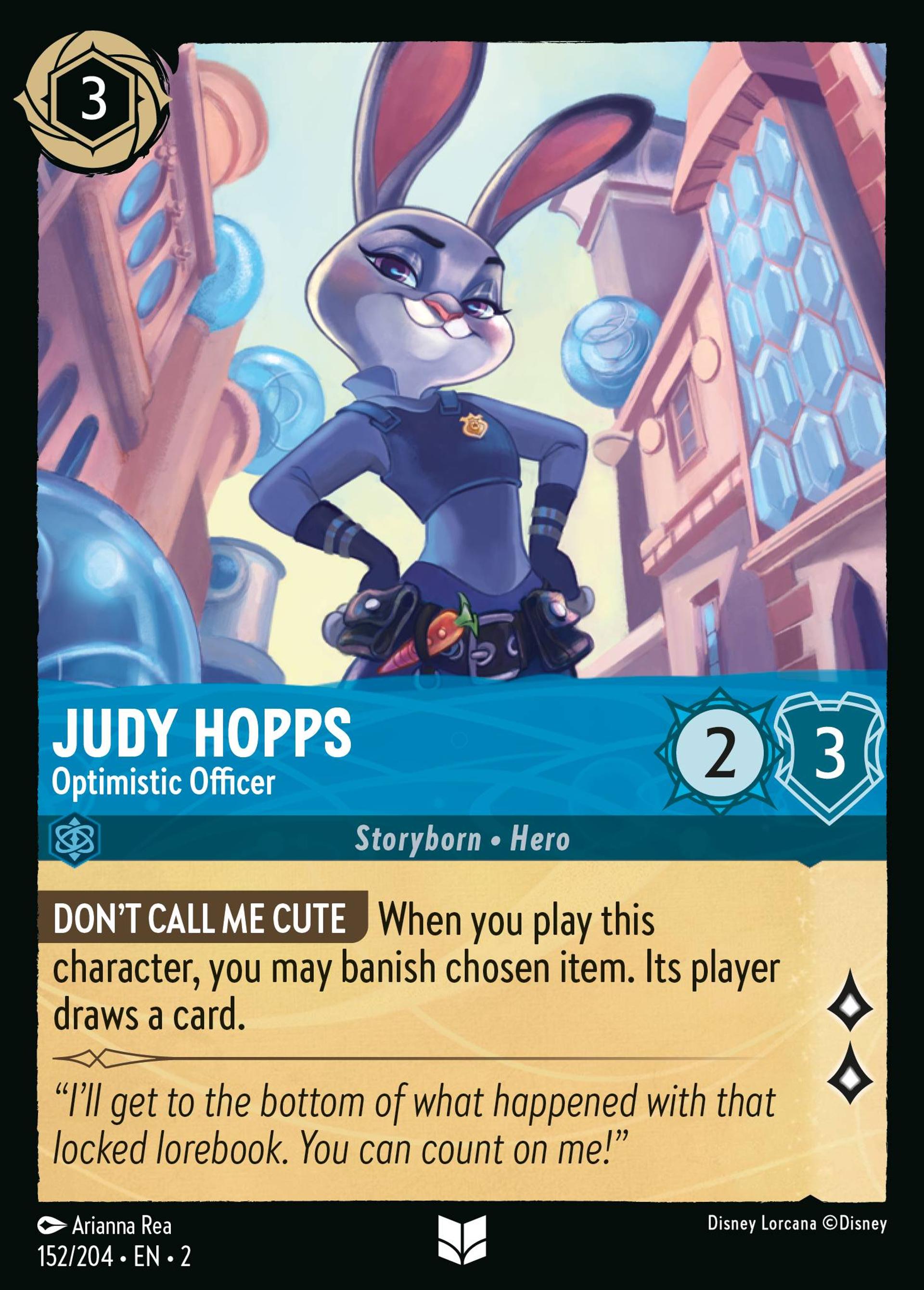 Judy Hopps - Policière optimiste — Rise of the Floodborn — Lorcana