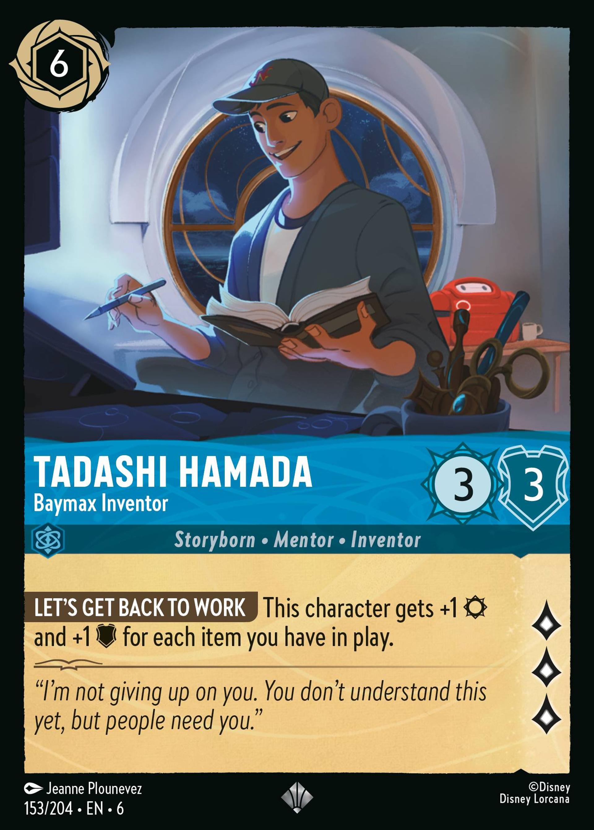 Tadashi Hamada - Baymax Inventor — Azurite Sea — Lorcana