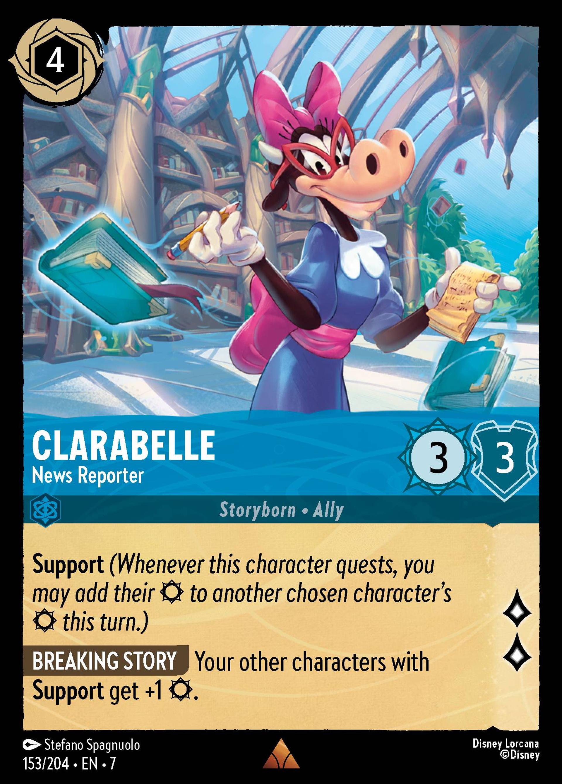 Clarabelle - News Reporter — Archazia's Island — Lorcana
