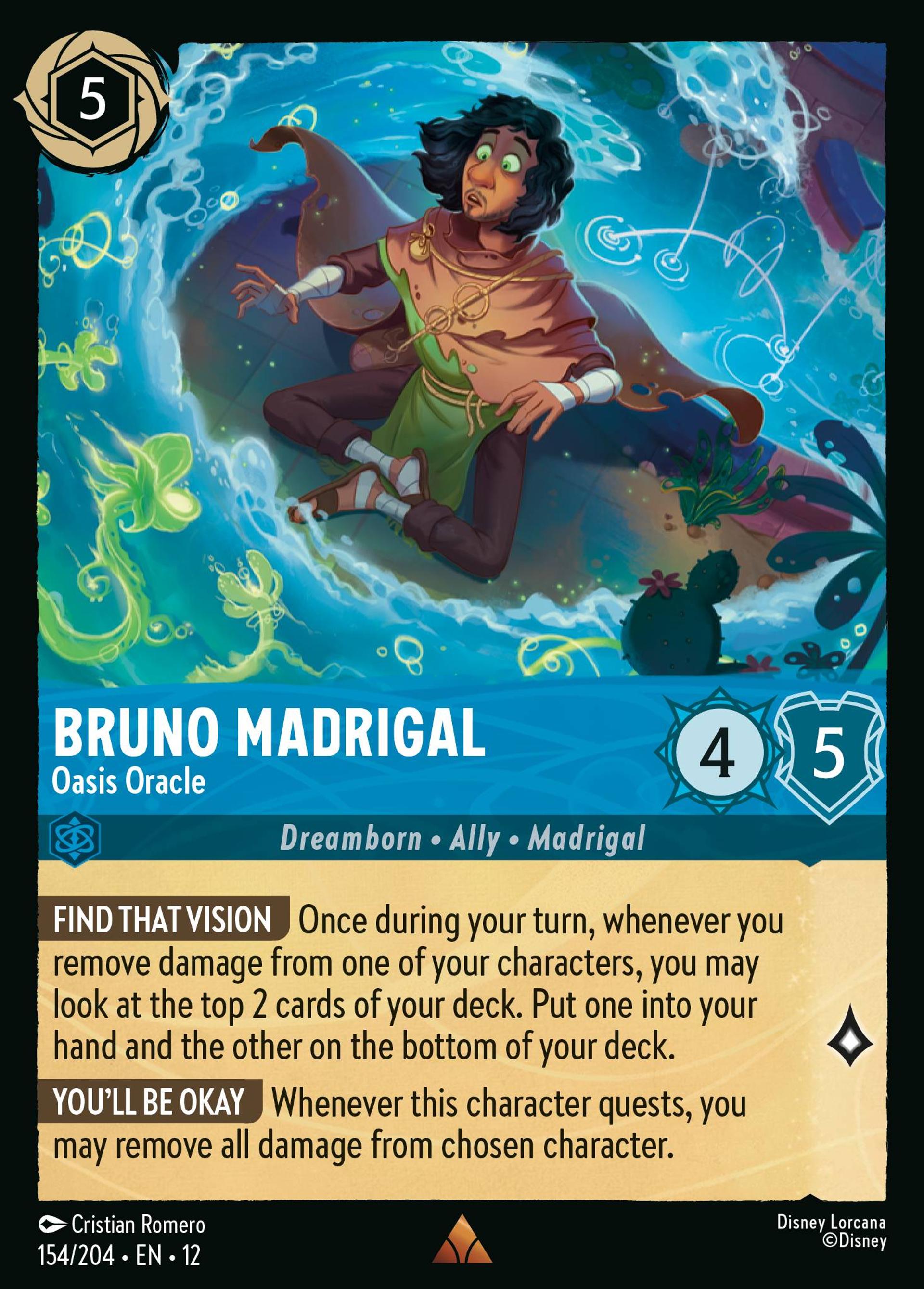 Bruno Madrigal - Oasis Oracle — Wilds Unknown — Lorcana