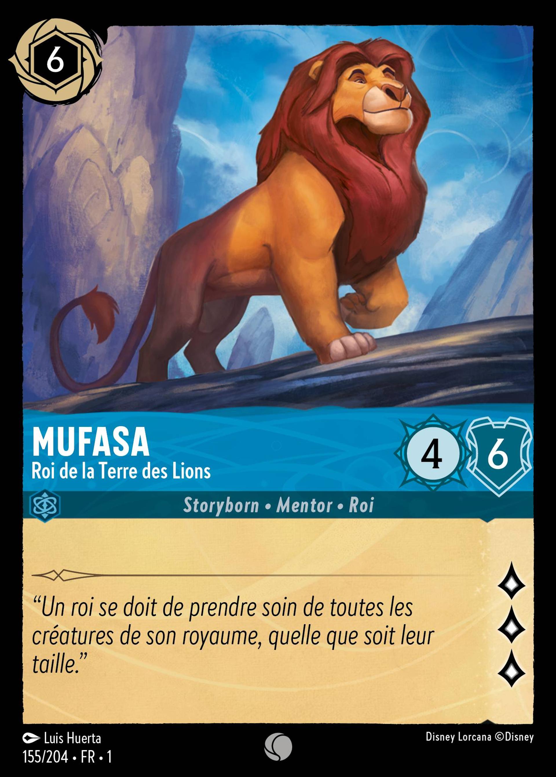 Mufasa - Roi de la Terre des Lions — The First Chapter — Lorcana