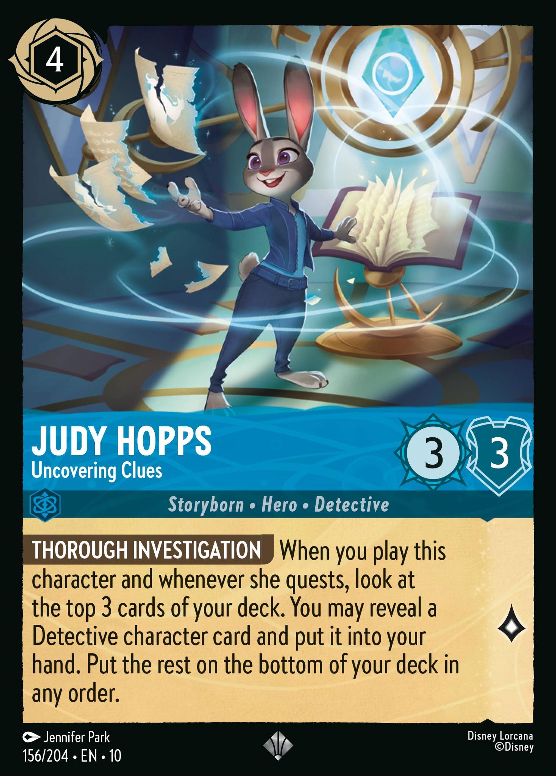 Judy Hopps - Uncovering Clues — Whispers in the Well — Lorcana