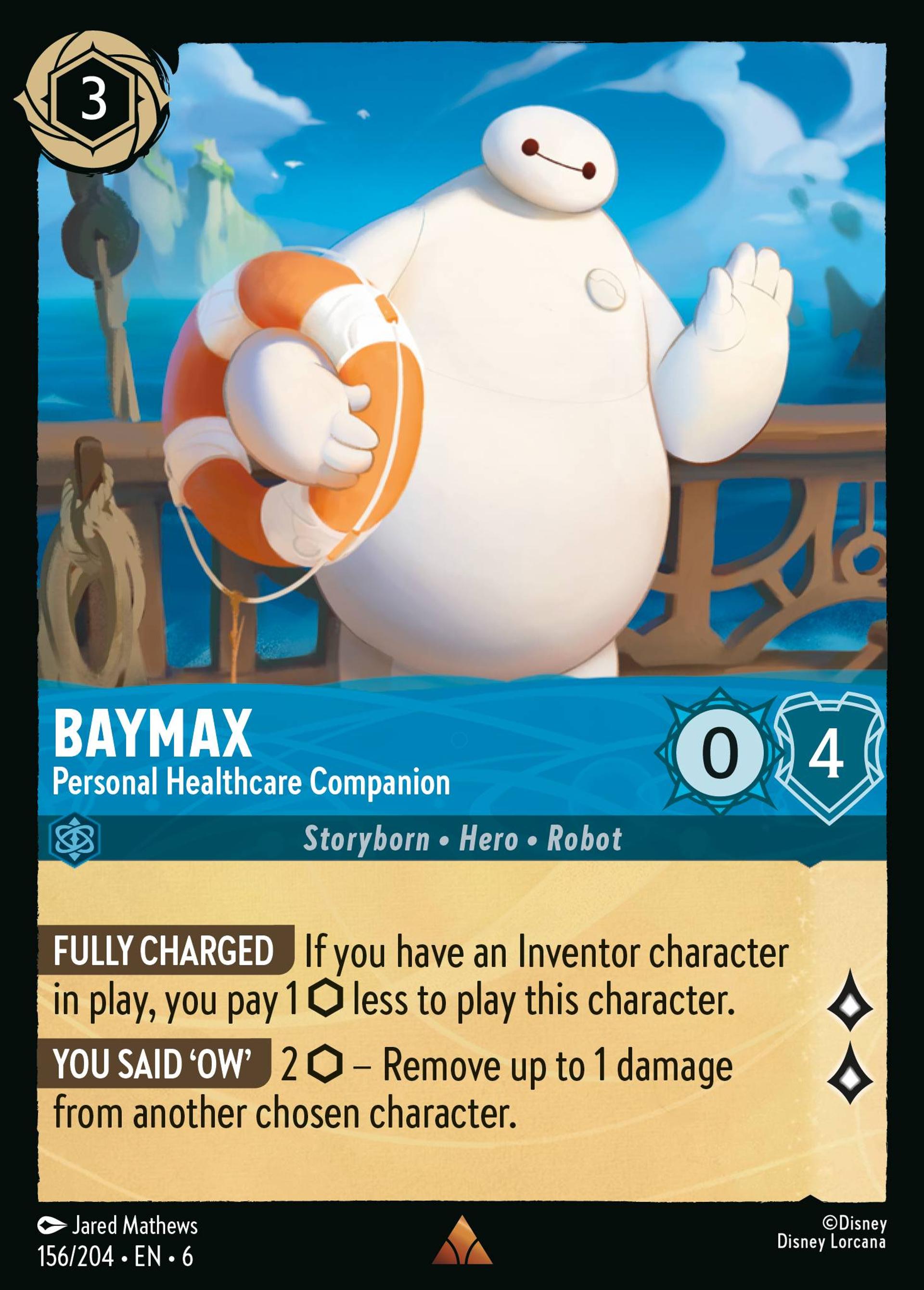 Baymax - Personal Healthcare Companion — Azurite Sea — Lorcana