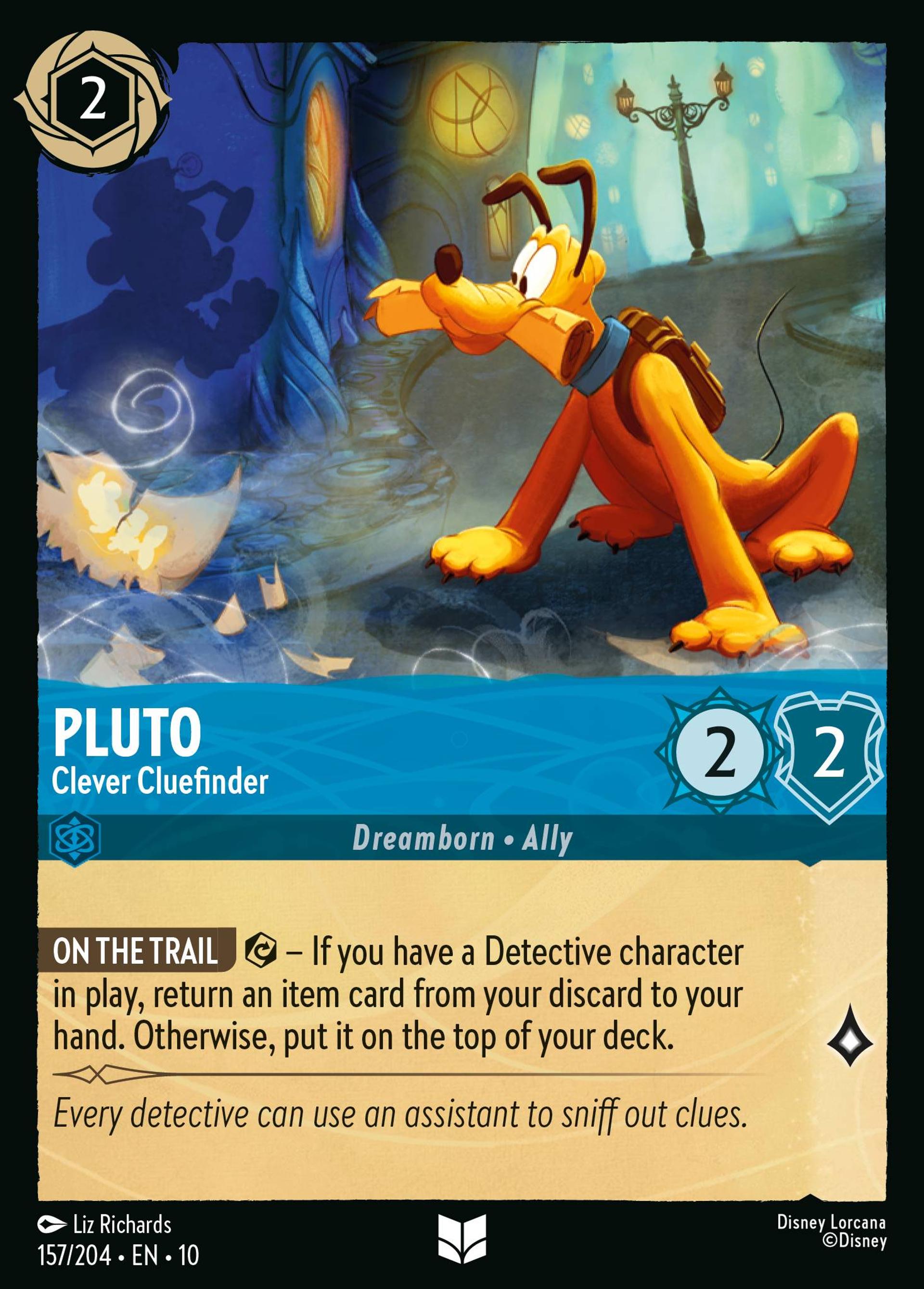 Pluto - Fin dénicheur d'indices — Whispers in the Well — Lorcana