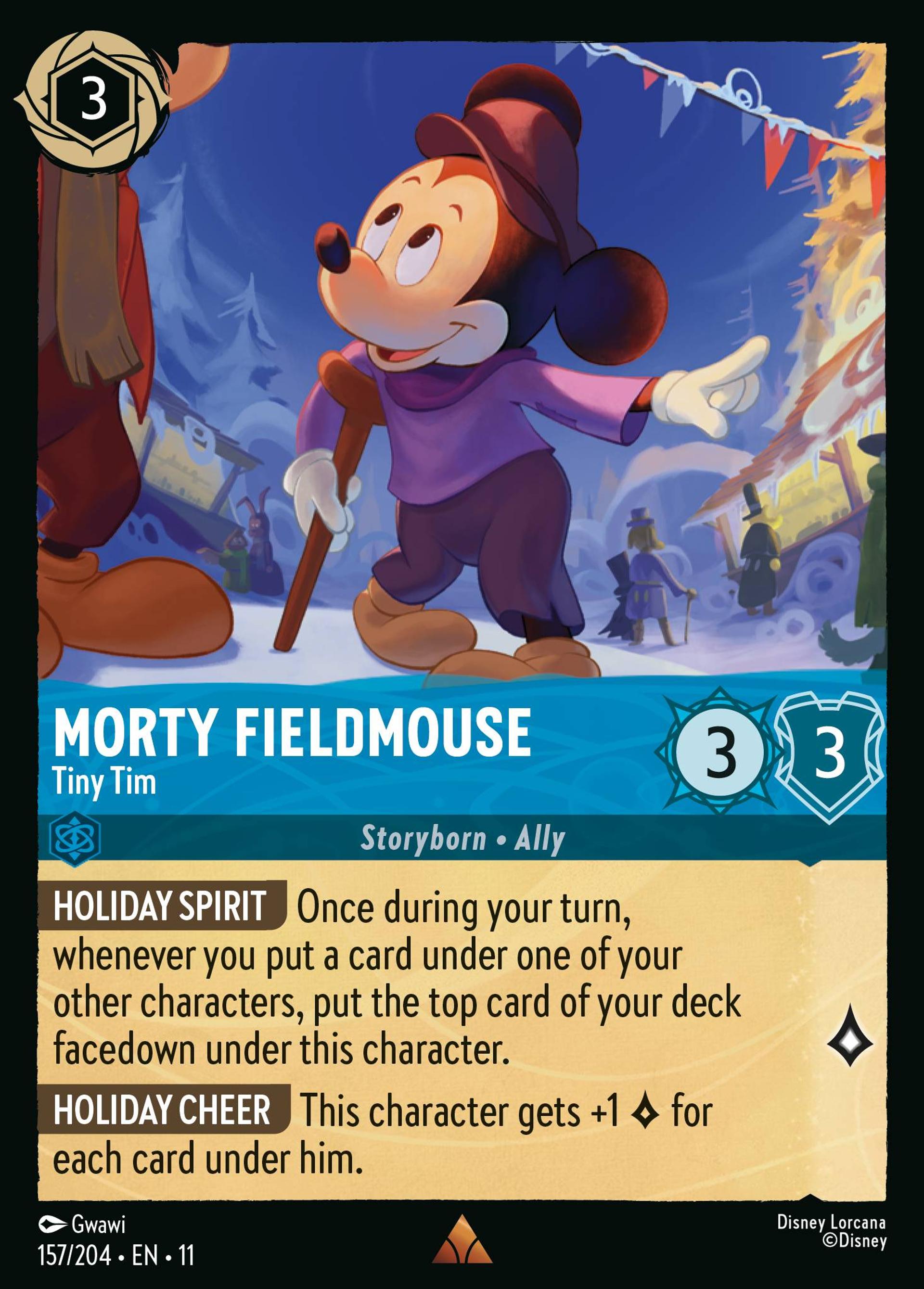Morty Fieldmouse - Tiny Tim — Winterspell — Lorcana