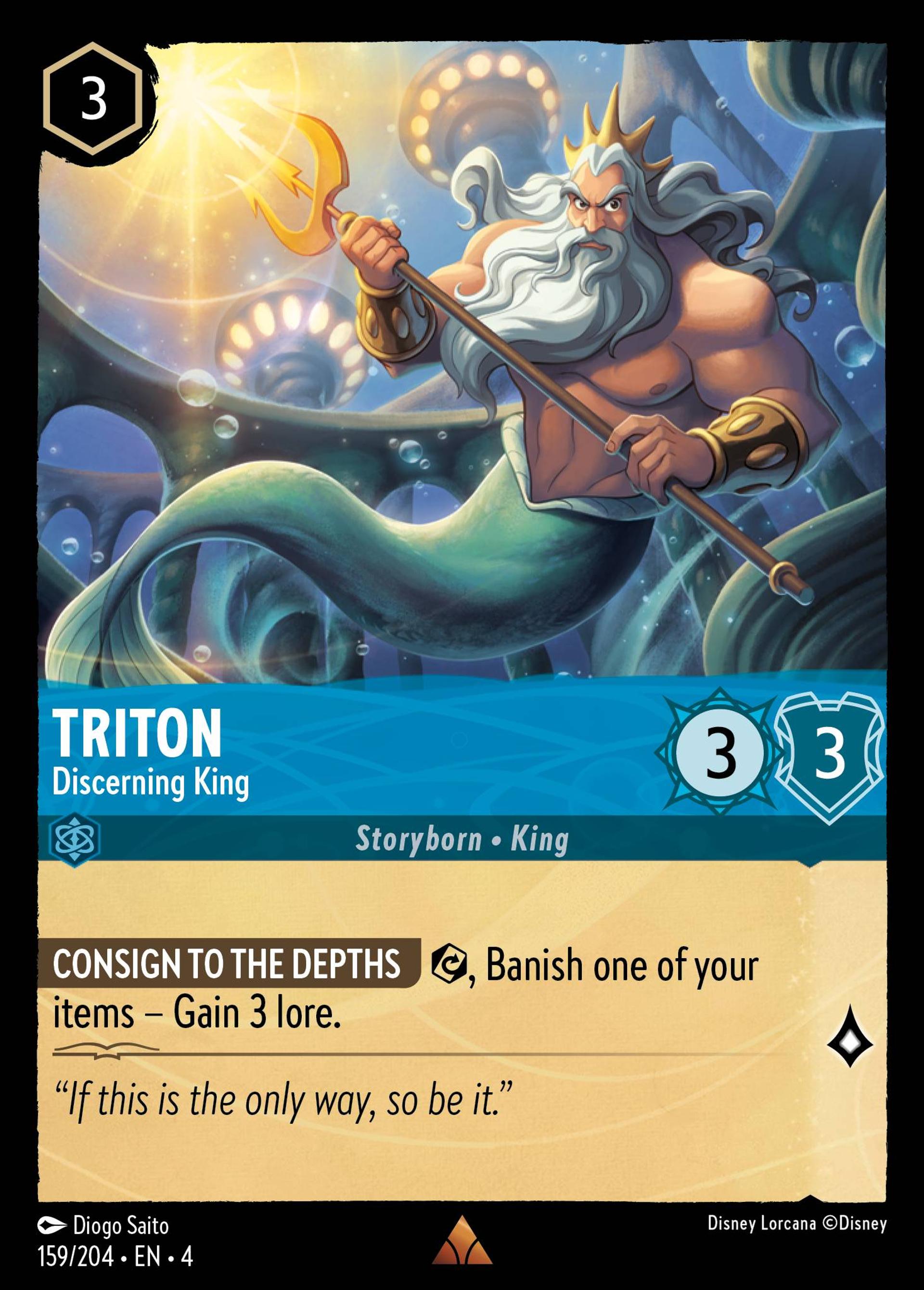 Triton - Discerning King — Ursula's Return — Lorcana