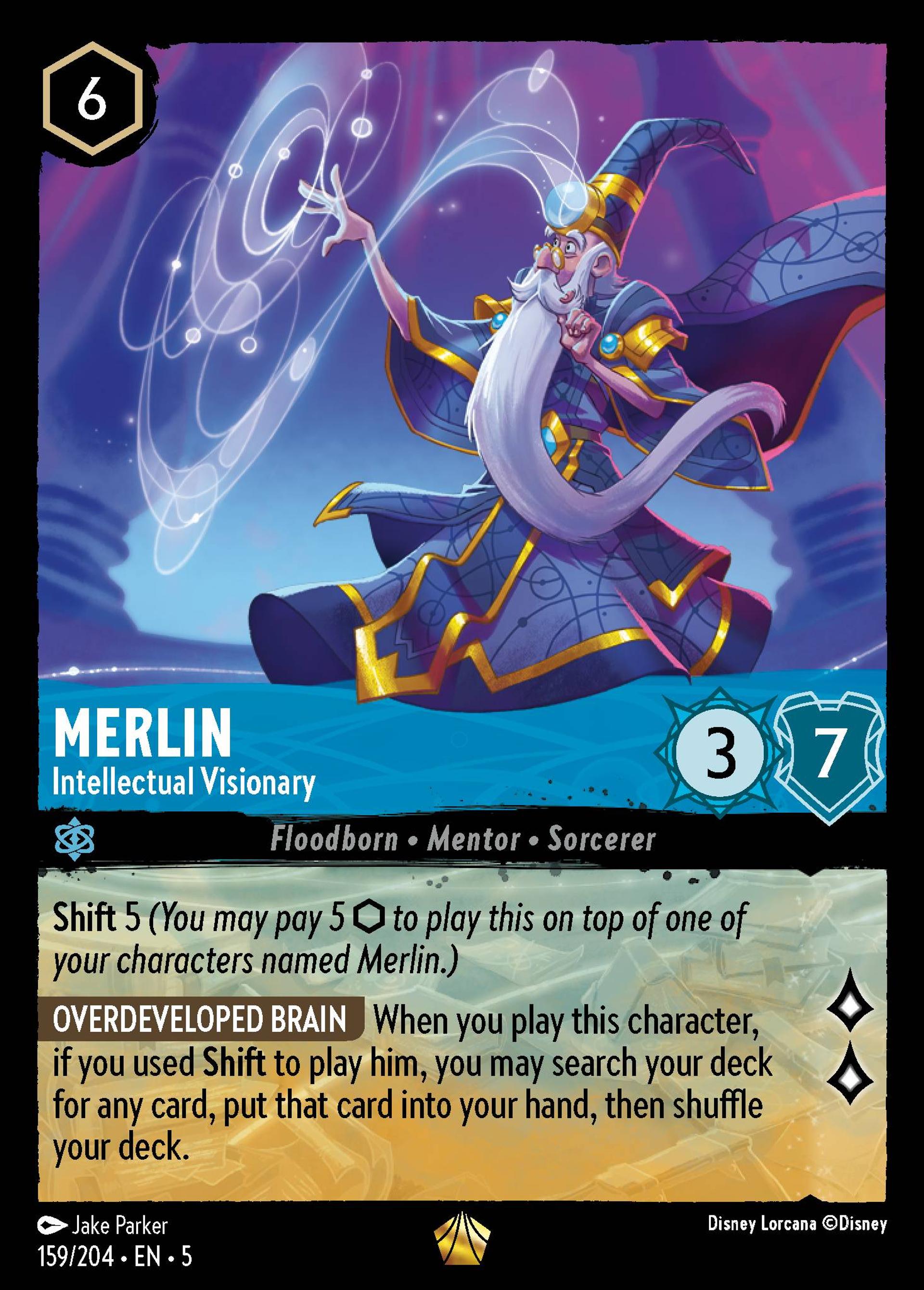 Merlin - Intellectual Visionary — Shimmering Skies — Lorcana