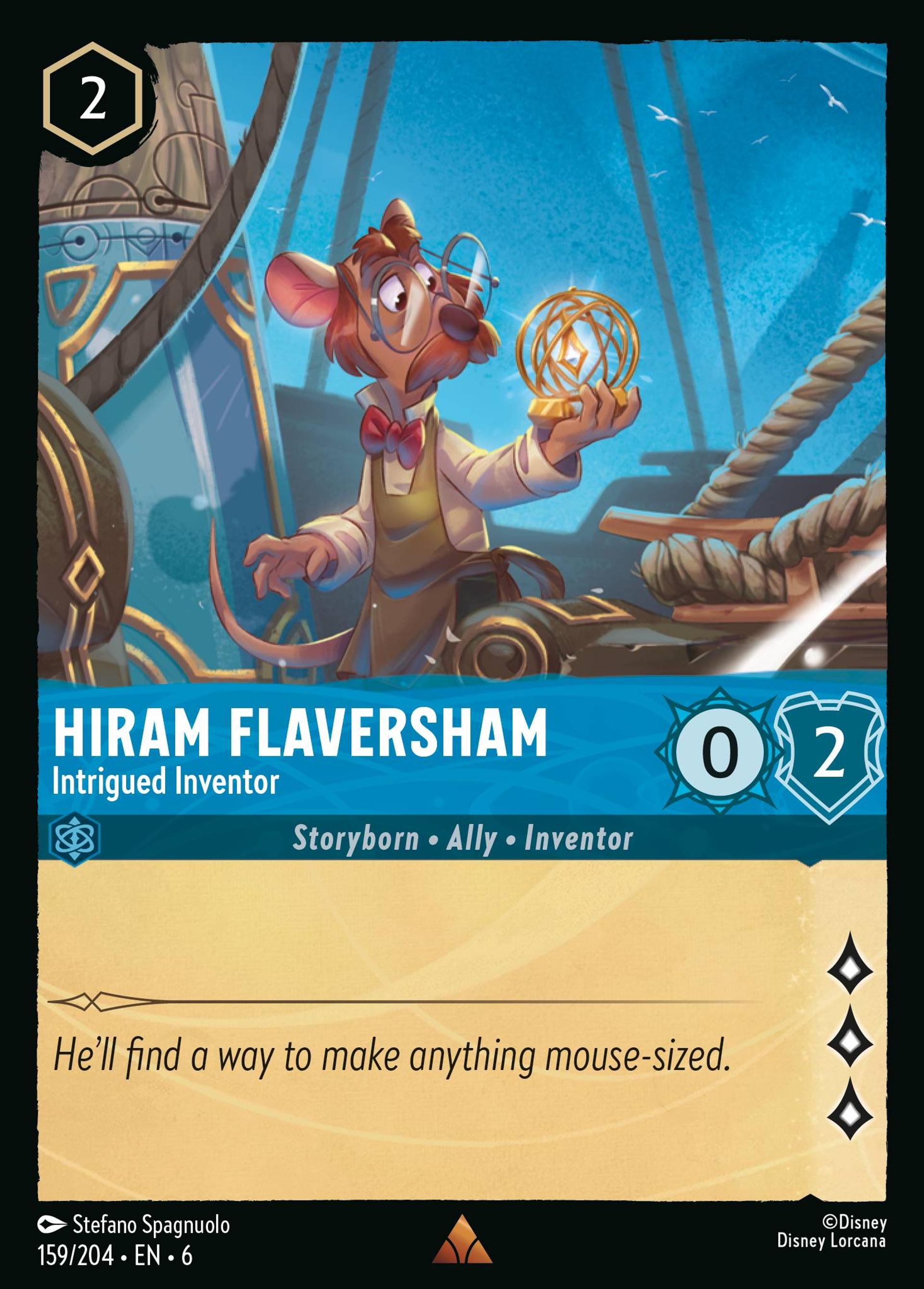 Hiram Flaversham - Intrigued Inventor — Azurite Sea — Lorcana