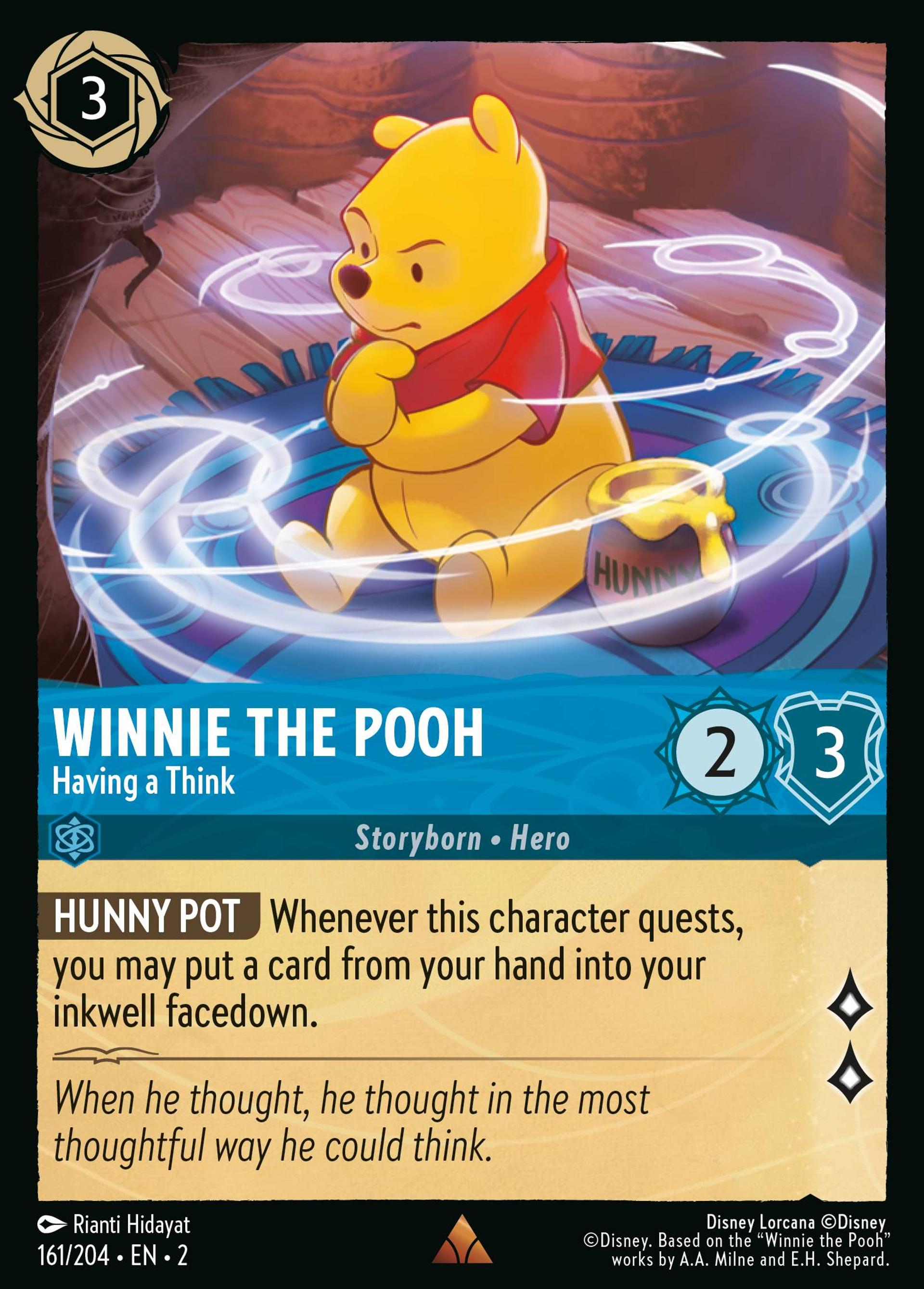 Winnie the Pooh - Having a Think — Rise of the Floodborn — Lorcana