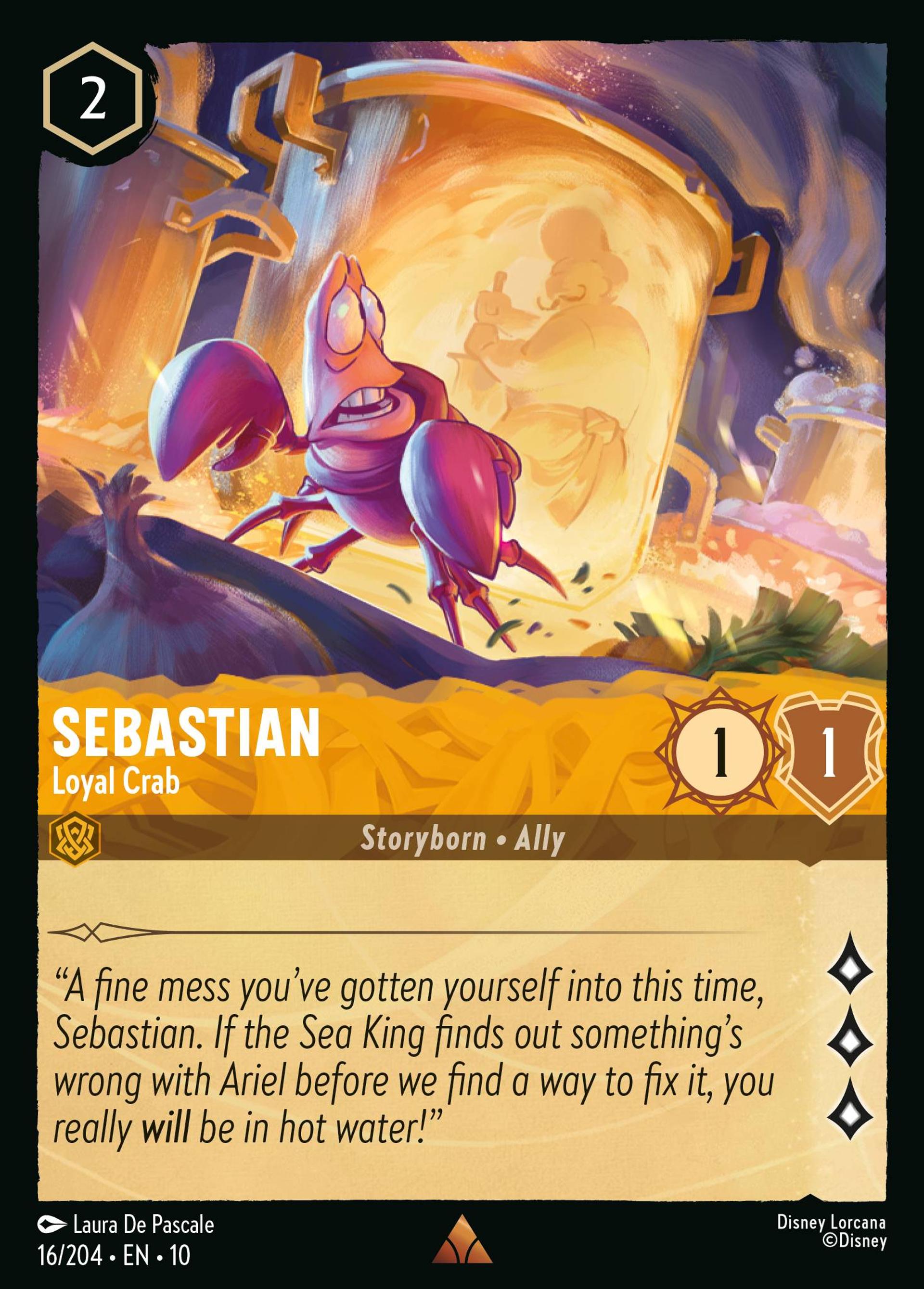 Sebastian - Loyal Crab — Whispers in the Well — Lorcana