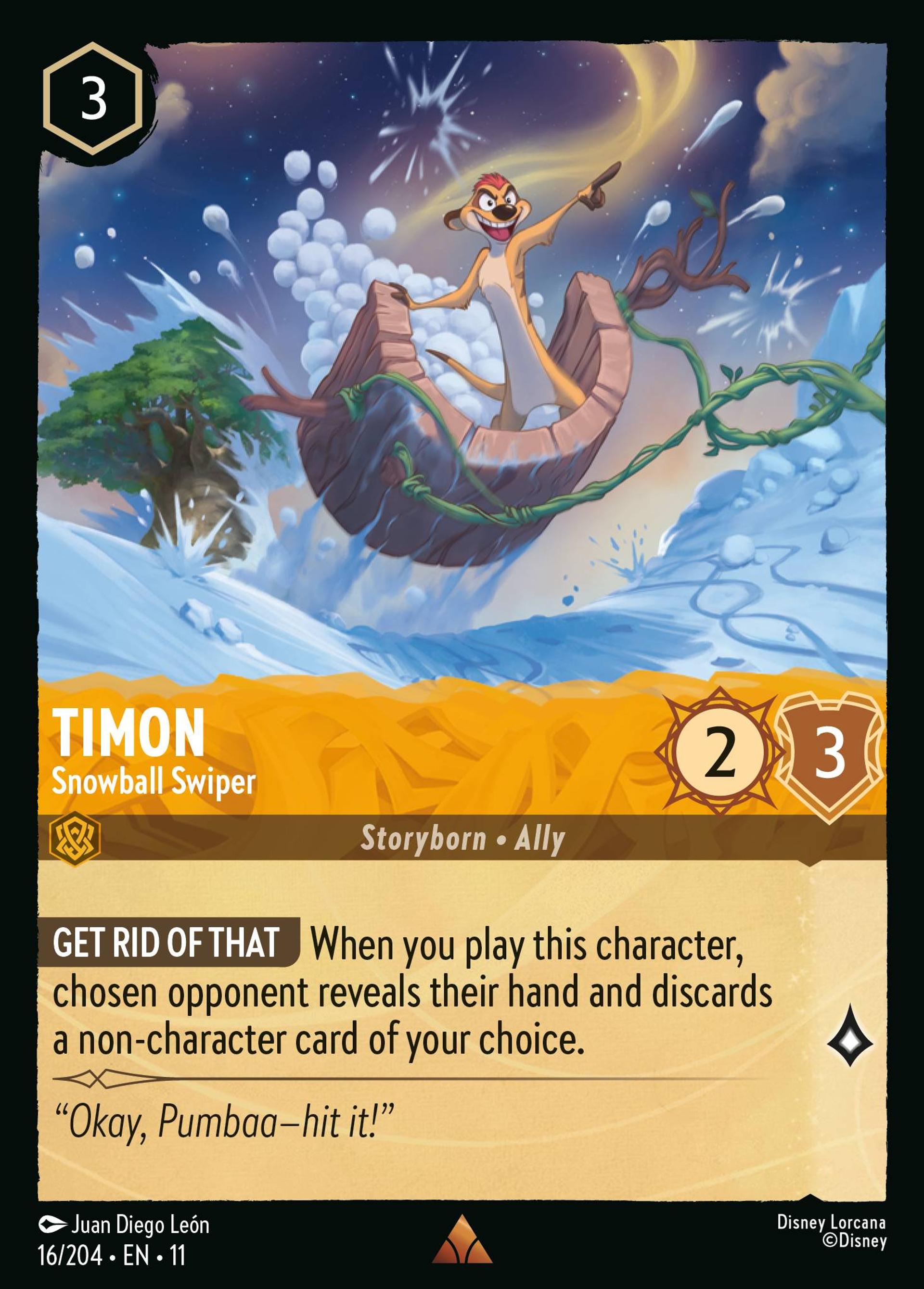Timon - Snowball Swiper — Winterspell — Lorcana