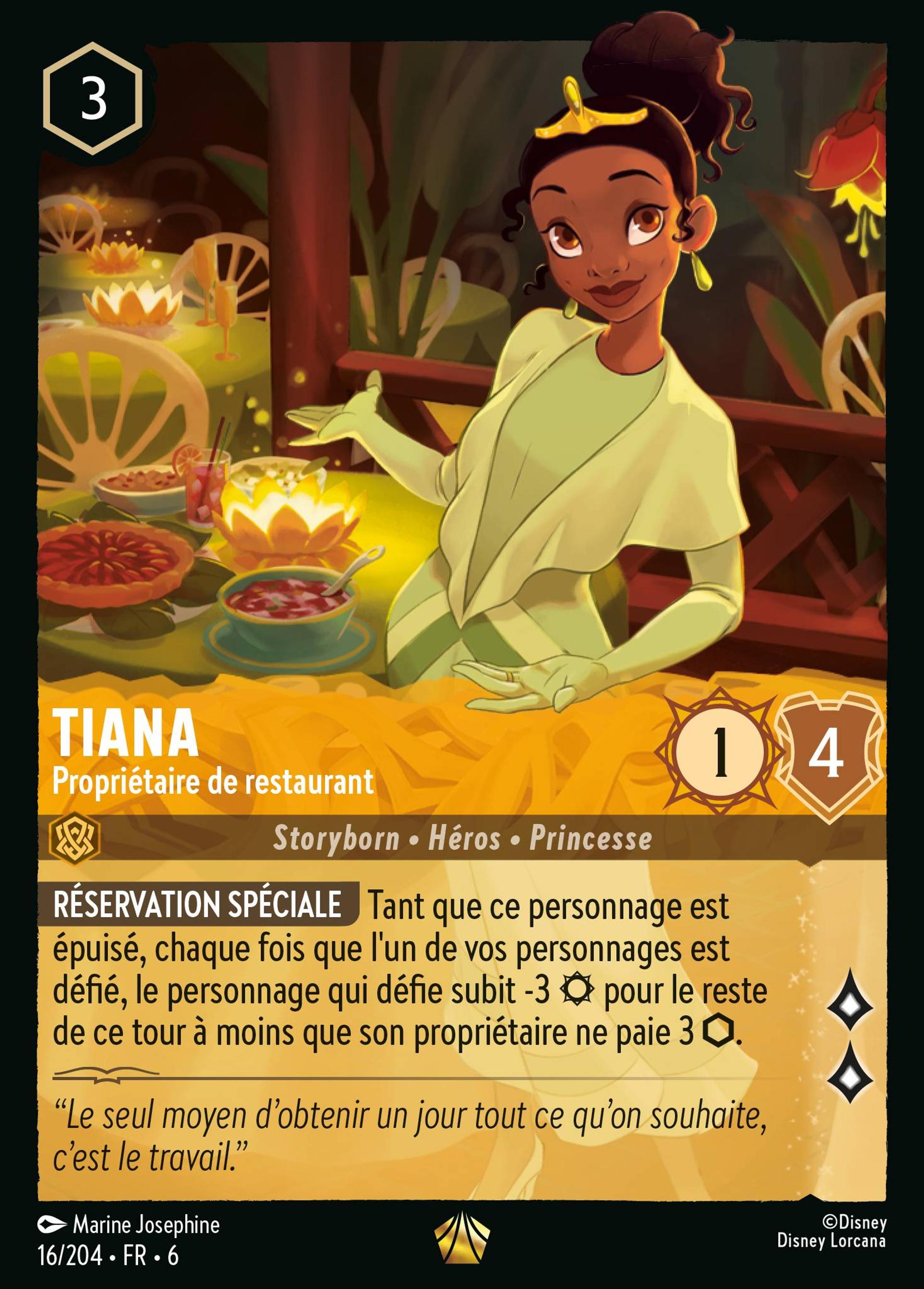 Tiana - Propriétaire de restaurant — Azurite Sea — Lorcana