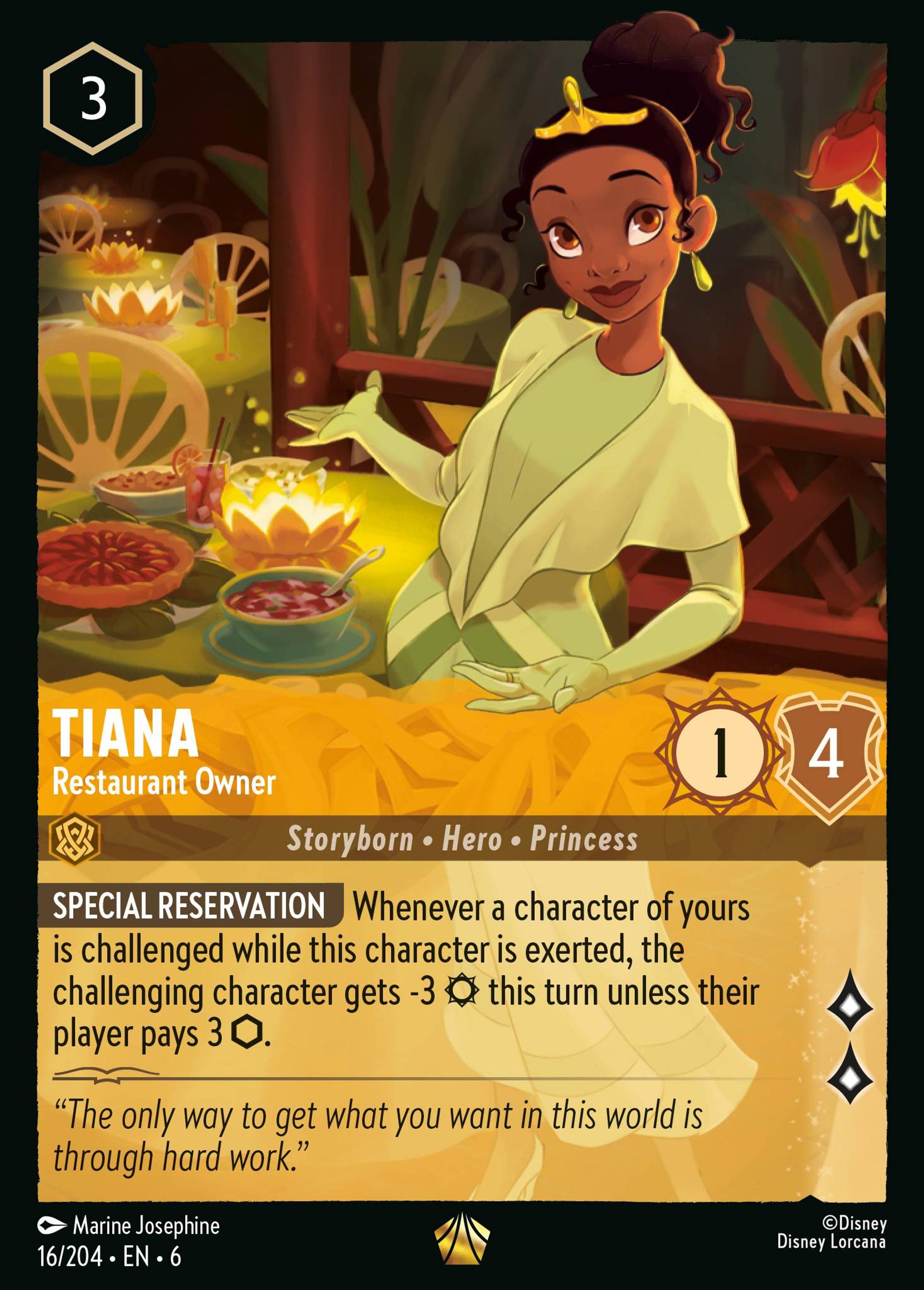 Tiana - Restaurant Owner — Azurite Sea — Lorcana