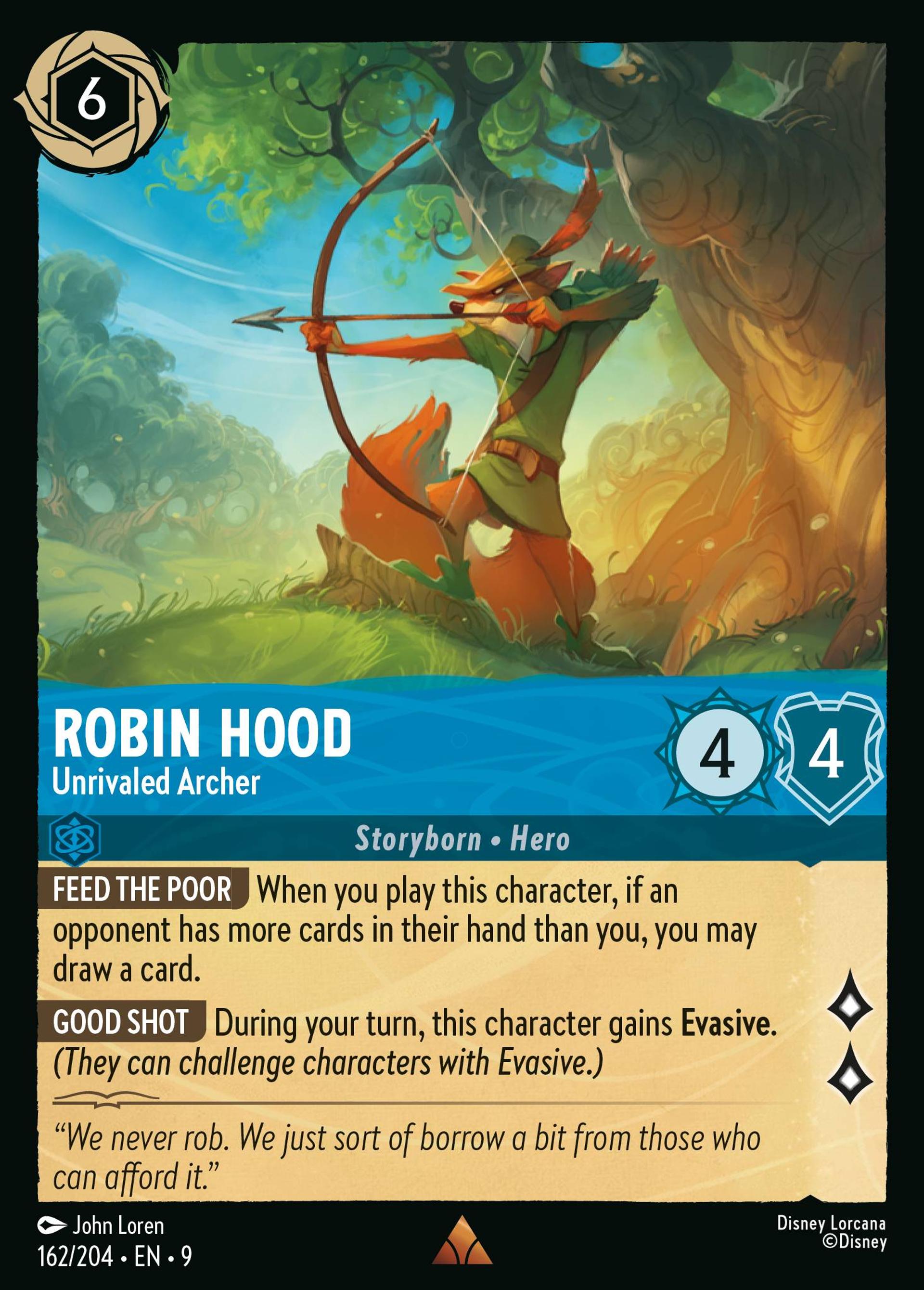 Robin Hood - Unrivaled Archer — Fabled — Lorcana