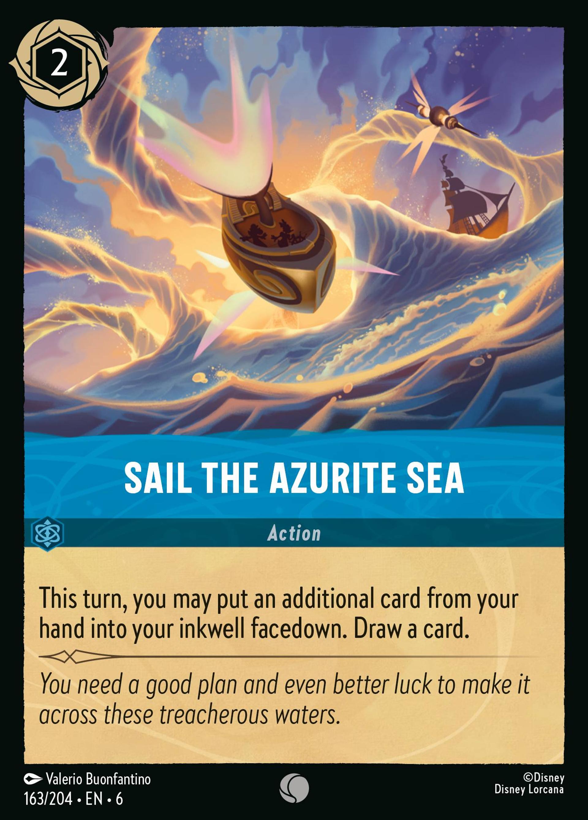 Voguer sur la mer Azurite — Azurite Sea — Lorcana