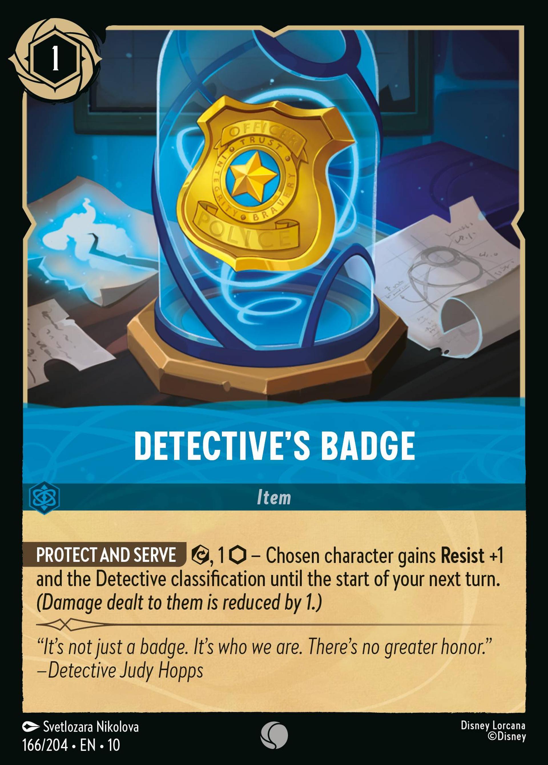 Badge de police — Whispers in the Well — Lorcana