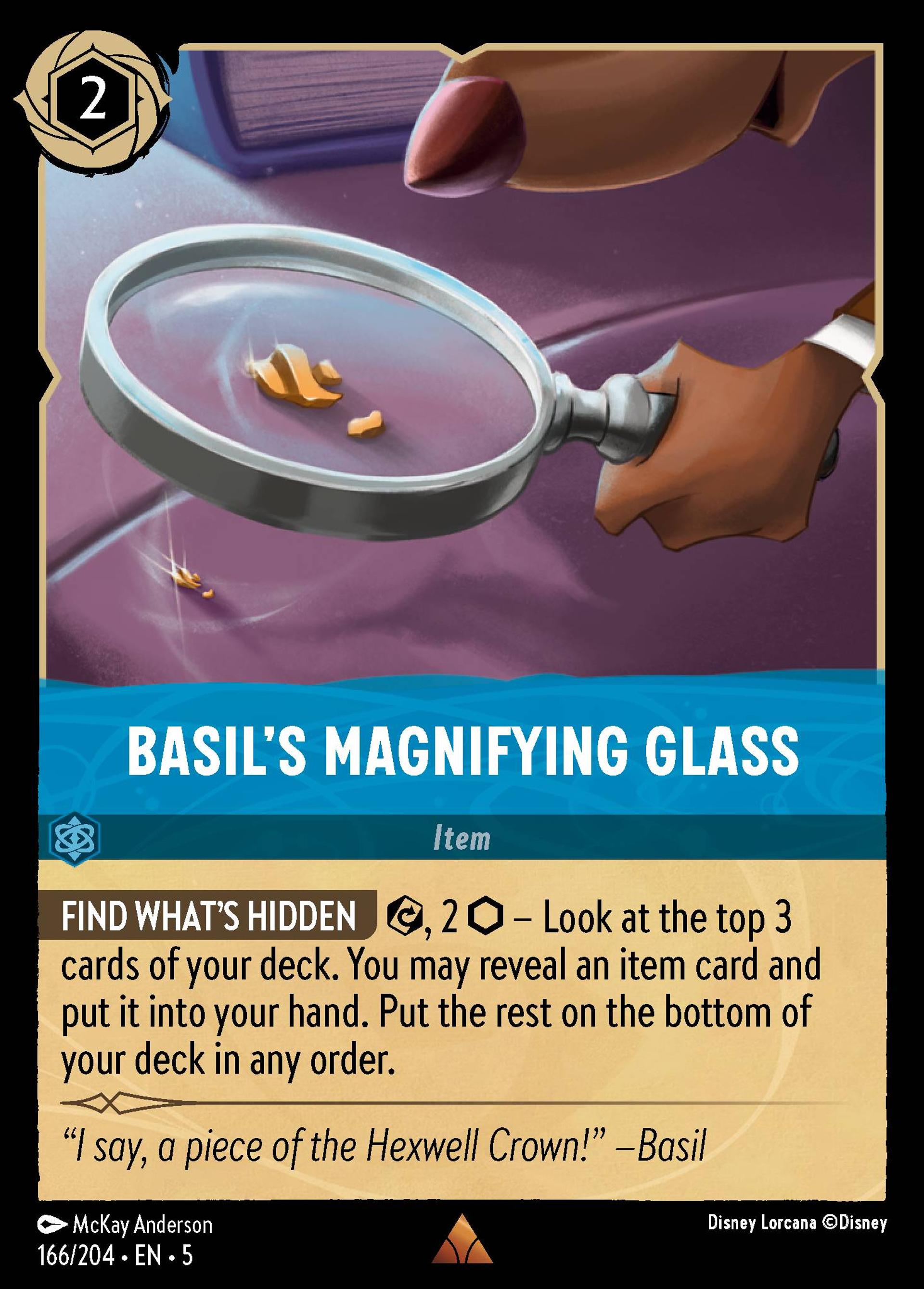 Basil's Magnifying Glass — Shimmering Skies — Lorcana