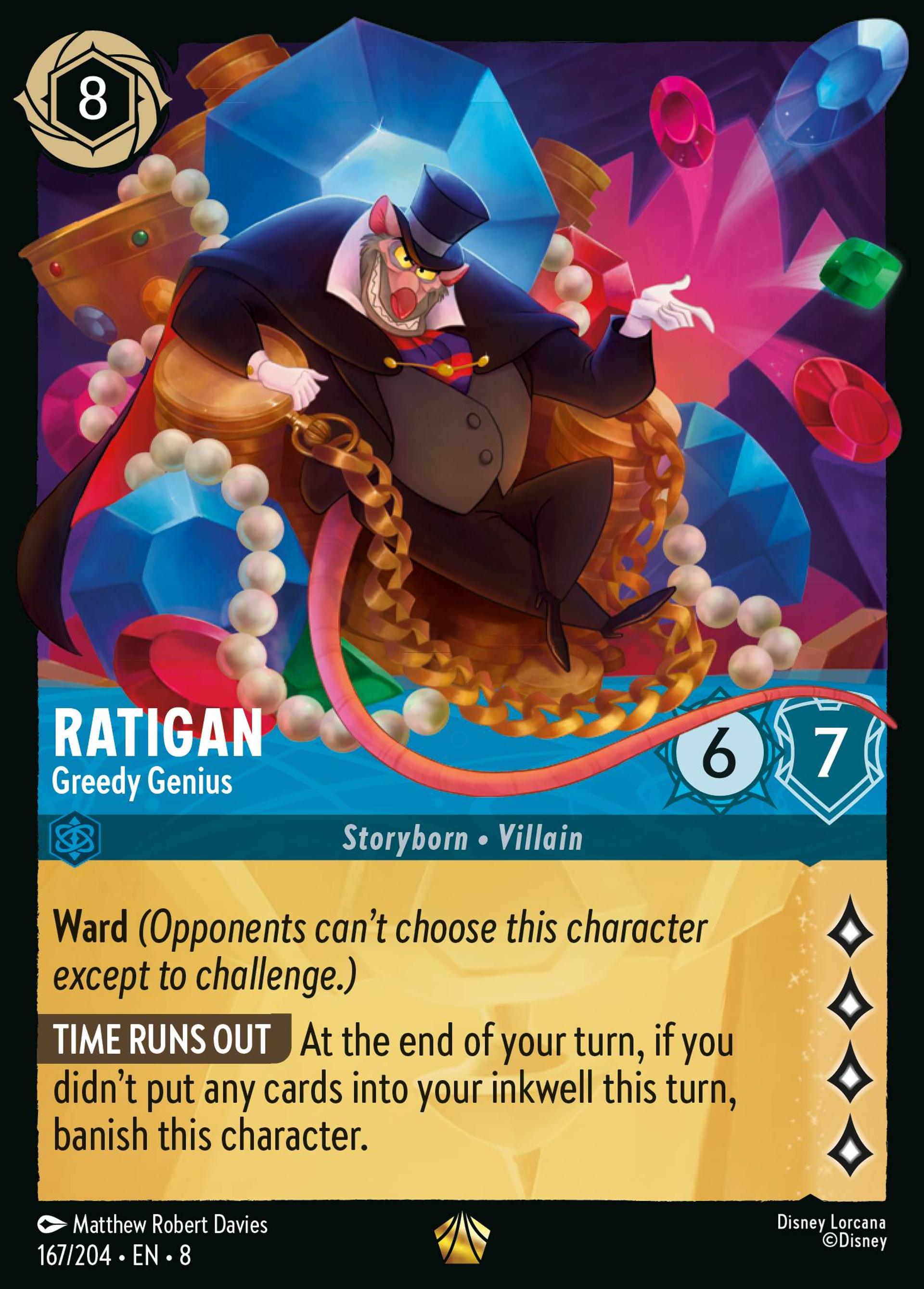 Ratigan - Génie cupide — The Reign of Jafar — Lorcana