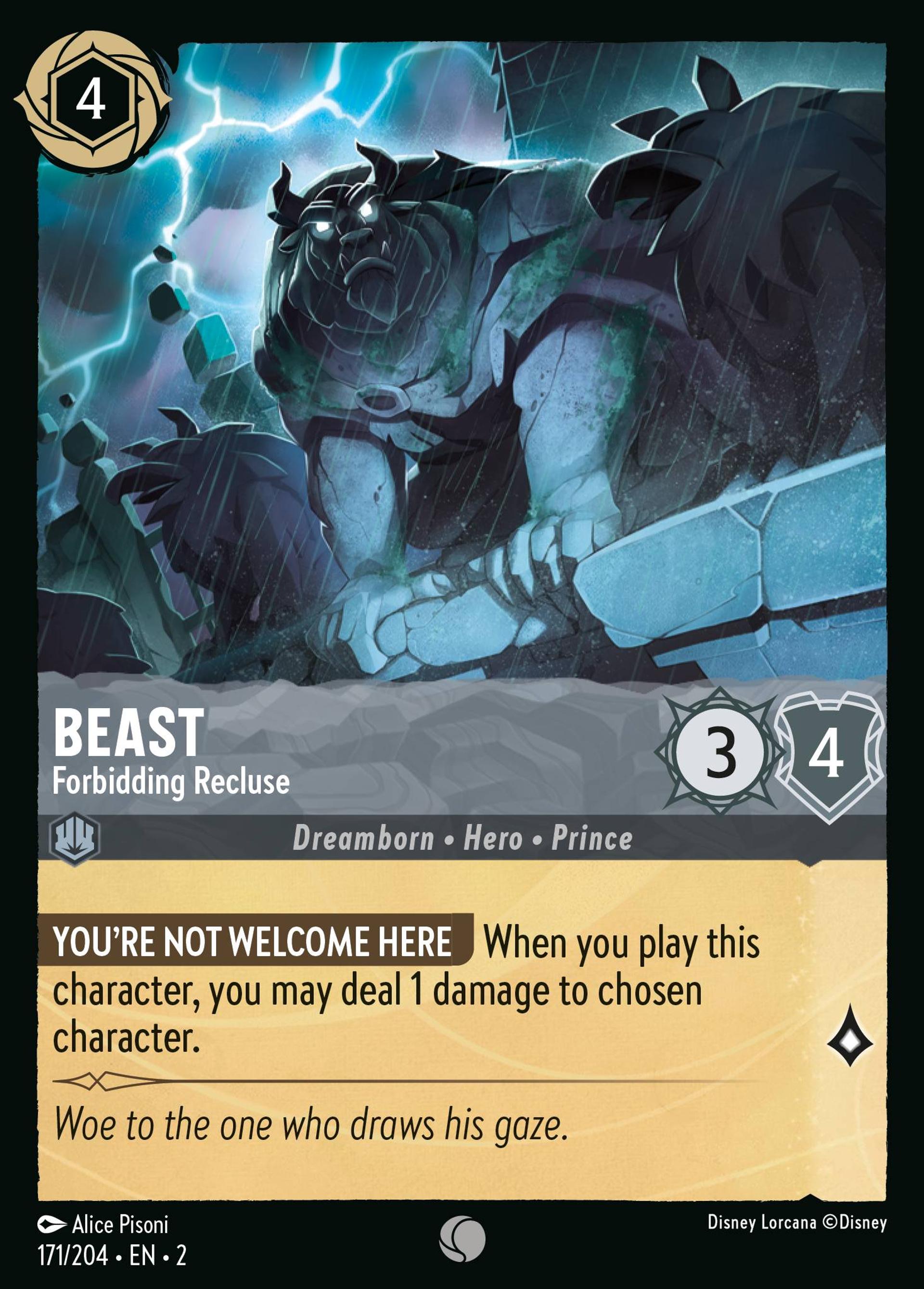 Beast - Forbidding Recluse — Rise of the Floodborn — Lorcana