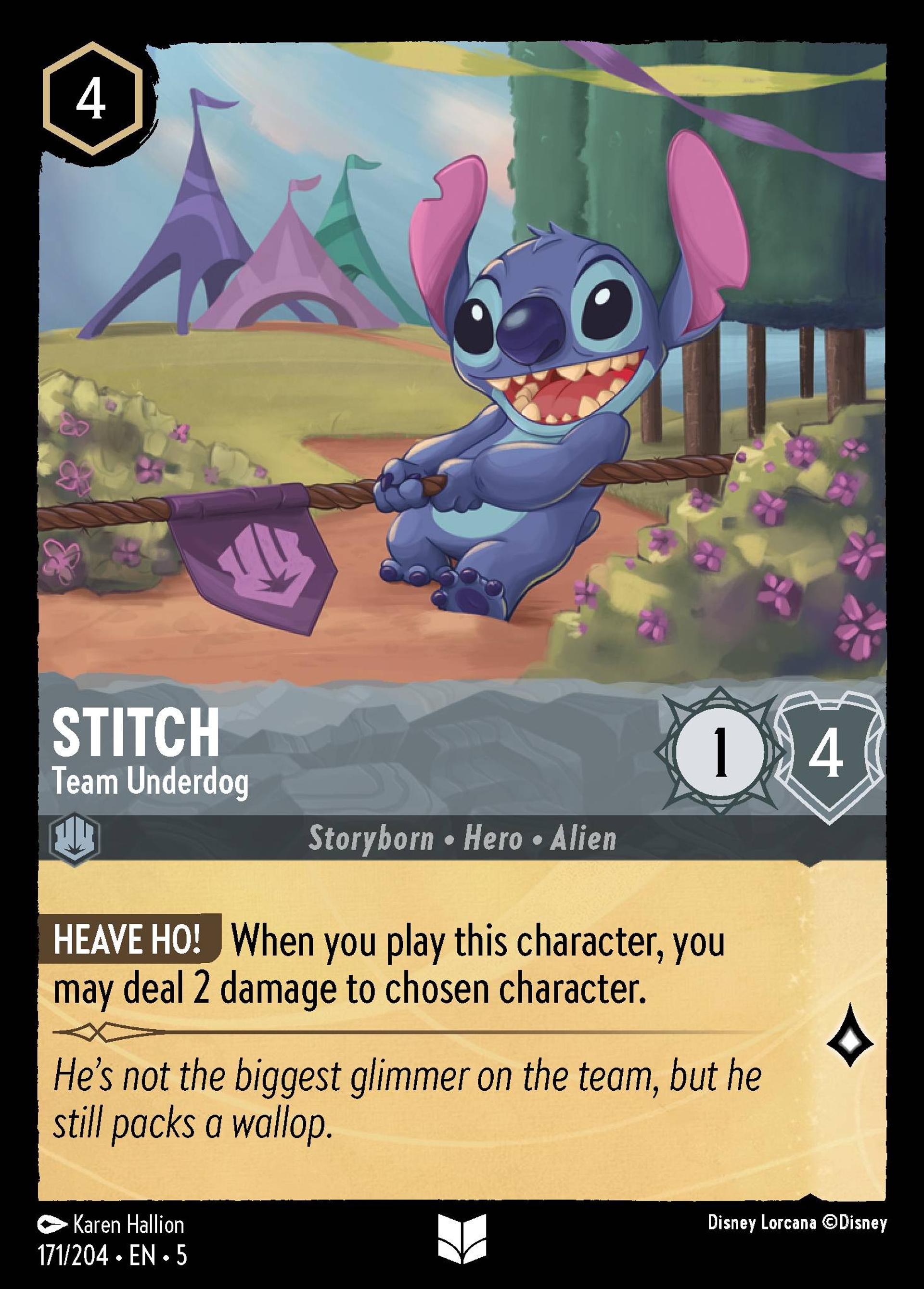 Stitch - Team Underdog — Shimmering Skies — Lorcana