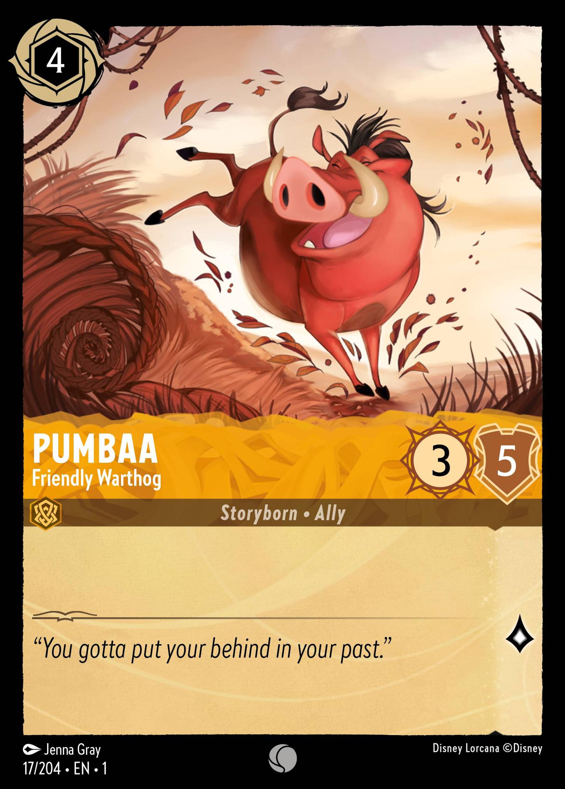 Pumbaa - Friendly Warthog — The First Chapter — Lorcana