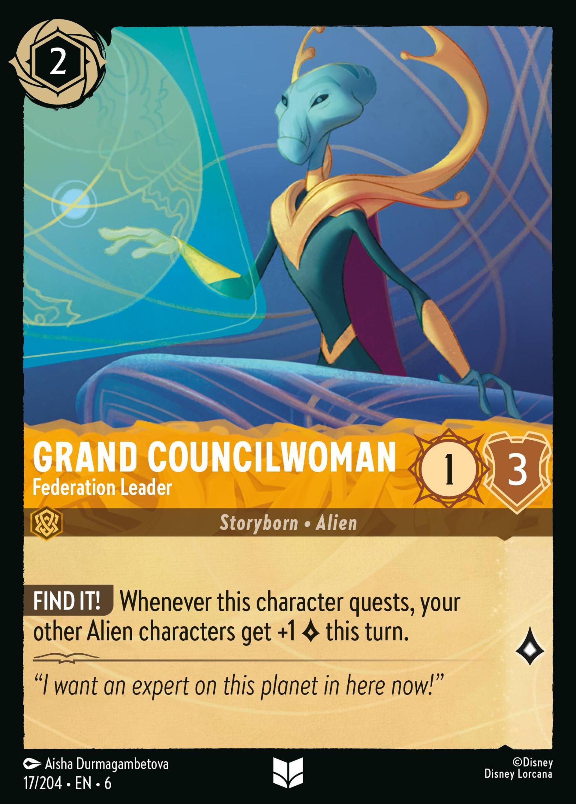 Grand Councilwoman - Federation Leader — Azurite Sea — Lorcana
