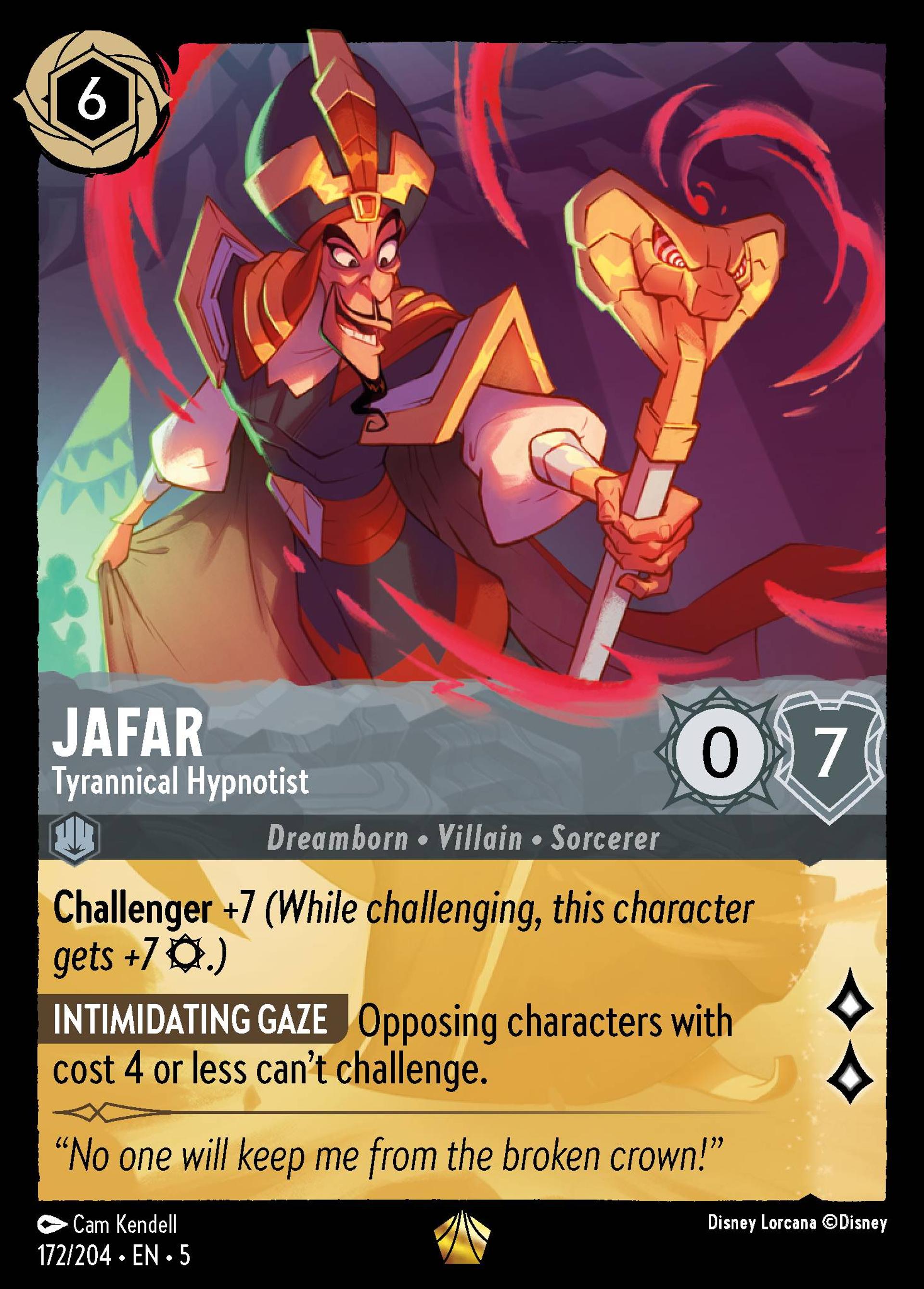 Jafar - Tyrannical Hypnotist — Shimmering Skies — Lorcana