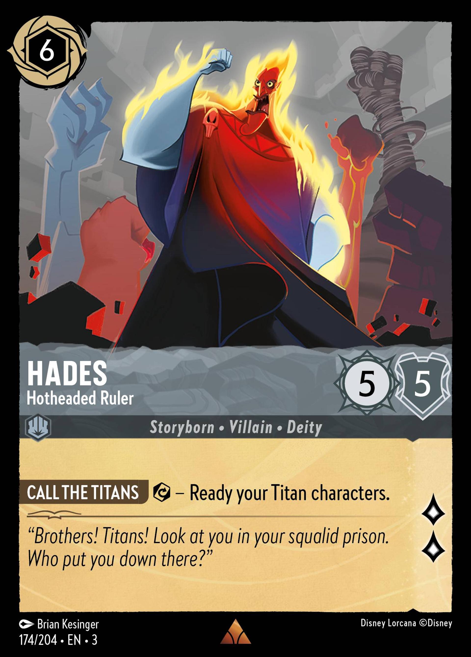 Hadès - Souverain enflammé — Into the Inklands — Lorcana