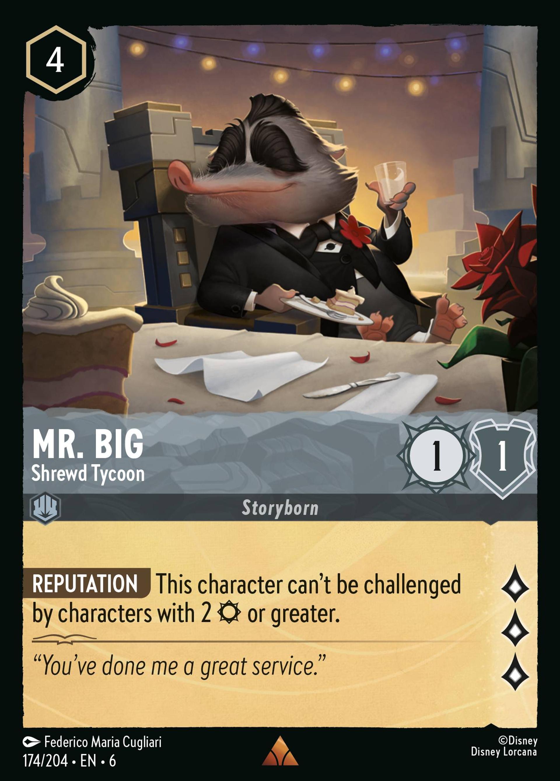 Mr. Big - Shrewd Tycoon — Azurite Sea — Lorcana