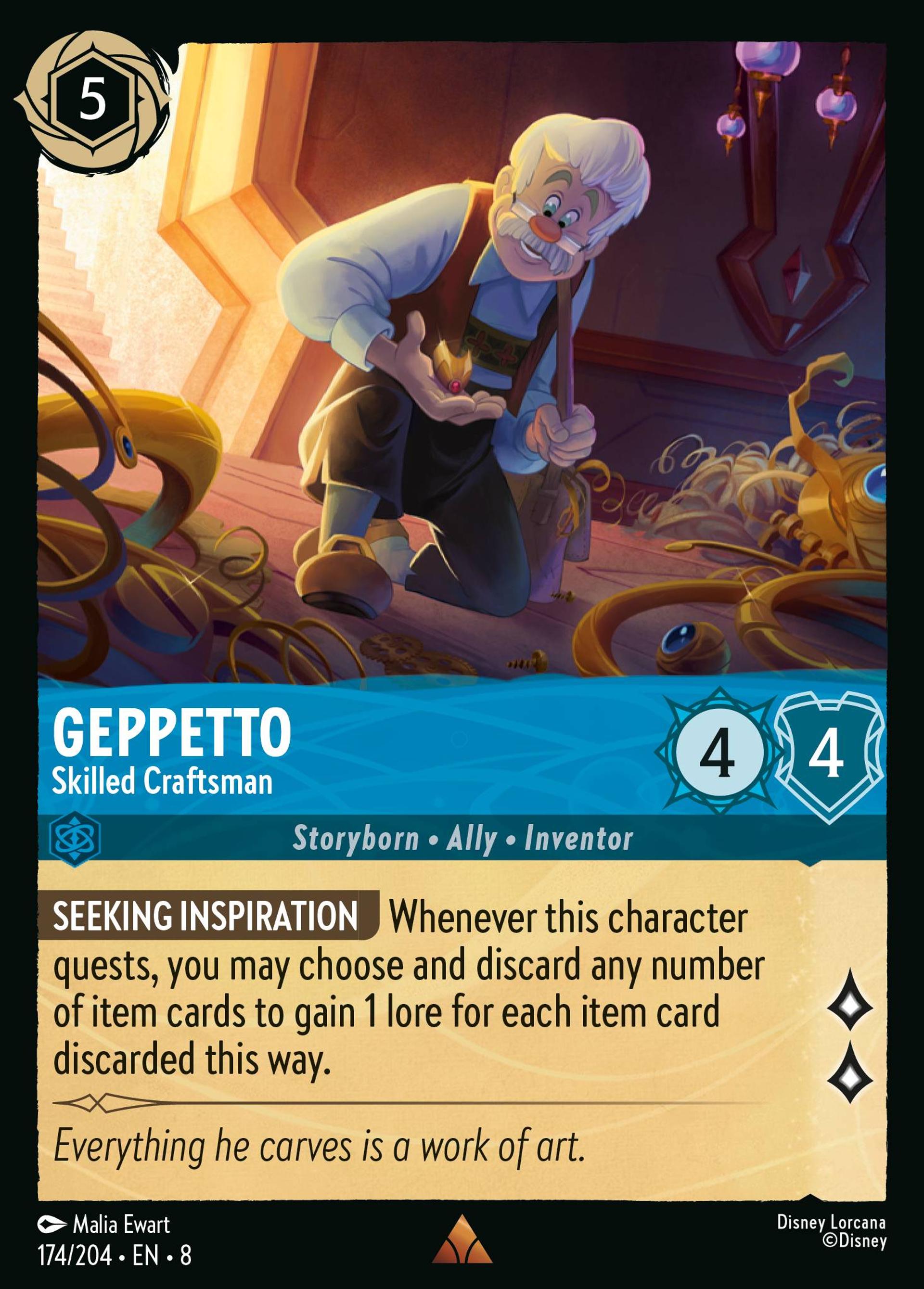 Geppetto - Skilled Craftsman — The Reign of Jafar — Lorcana