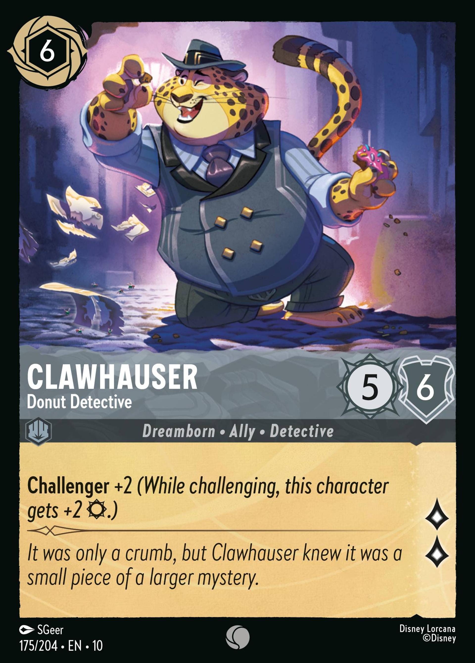 Clawhauser - Donut Detective — Whispers in the Well — Lorcana